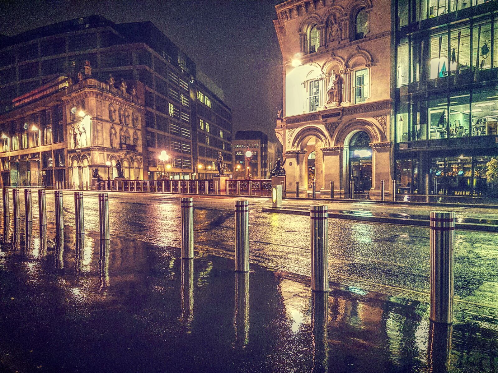 Samsung Galaxy S7 Edge sample photo. City, hdr, night, rain photography