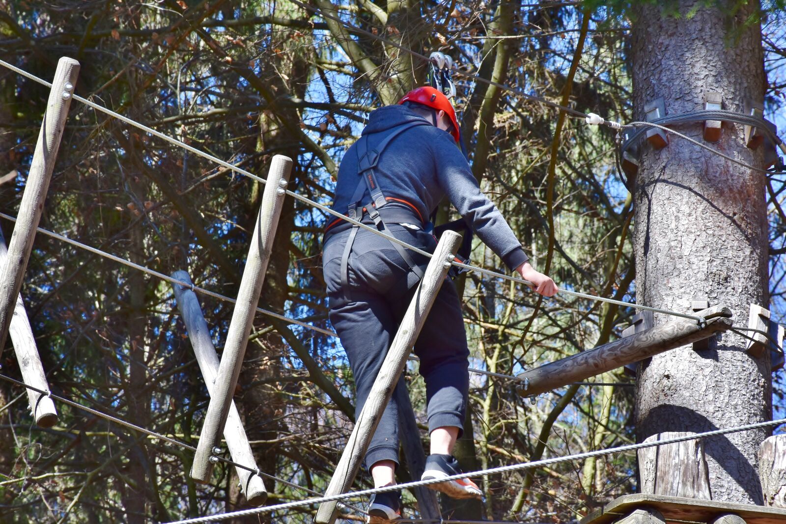 Nikon D7200 sample photo. Climb, high ropes course photography