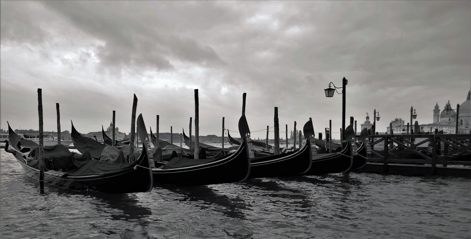 Panasonic DMC-TZ101 sample photo. Venice, gondolas, jetty photography