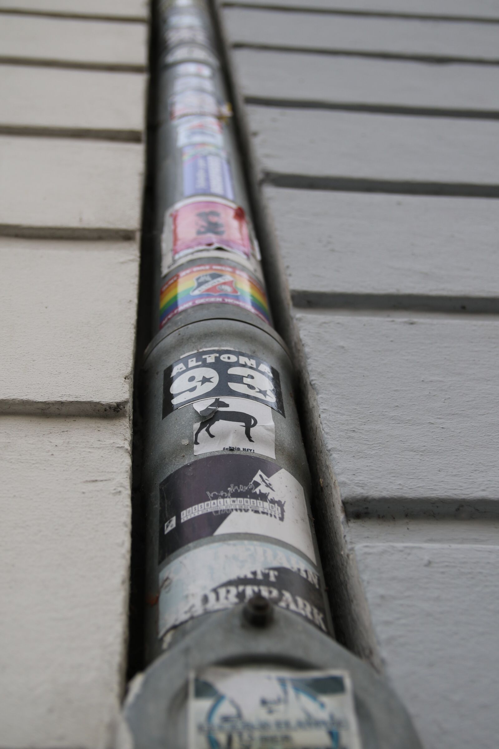 Canon EOS 7D Mark II sample photo. Gutter, city, sticker photography