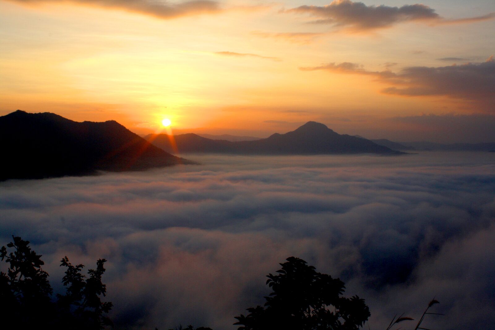 Canon EOS 1000D (EOS Digital Rebel XS / EOS Kiss F) sample photo. Sunrise, morning fog, nature photography