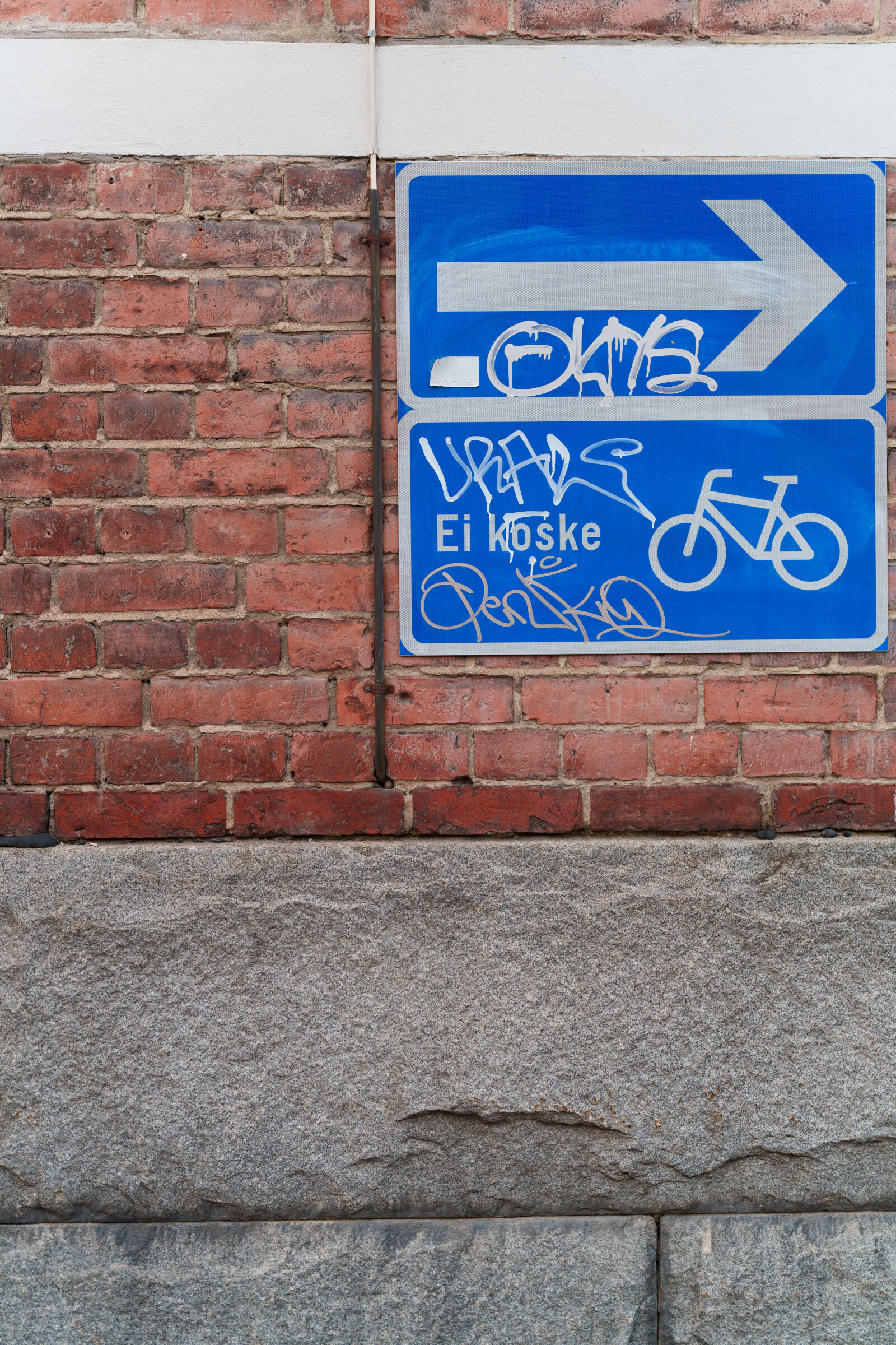 Sony a7R V sample photo. Oneway street for bicycles photography