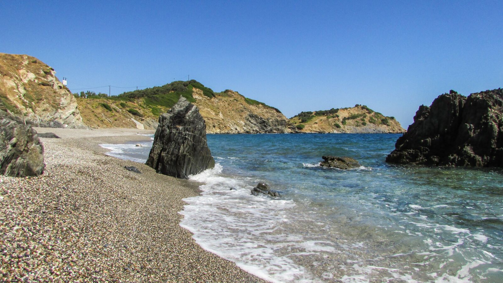Canon PowerShot SX400 IS sample photo. Greece, skiathos, rock photography