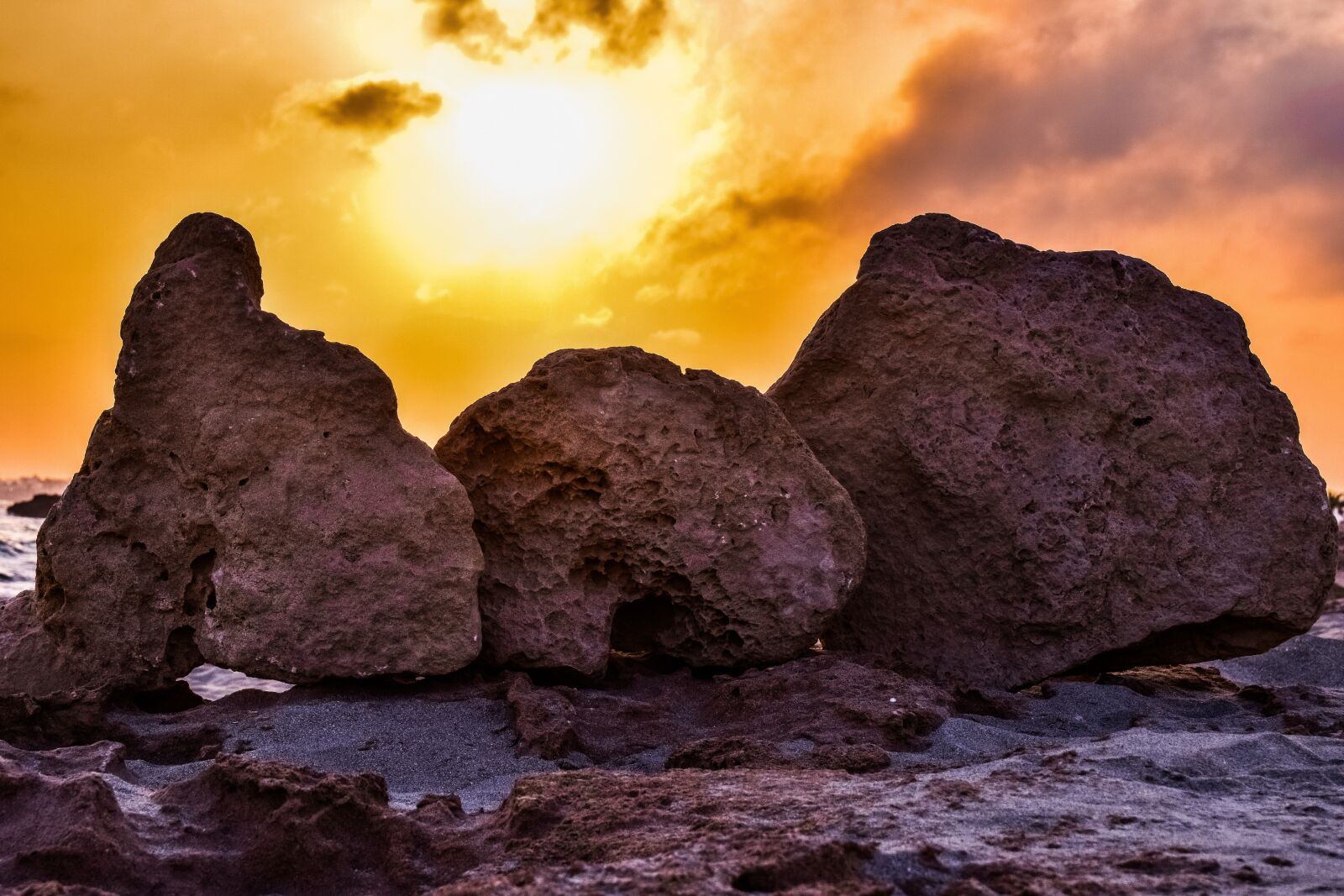 Nikon D3300 sample photo. Rock, stones, sunset photography