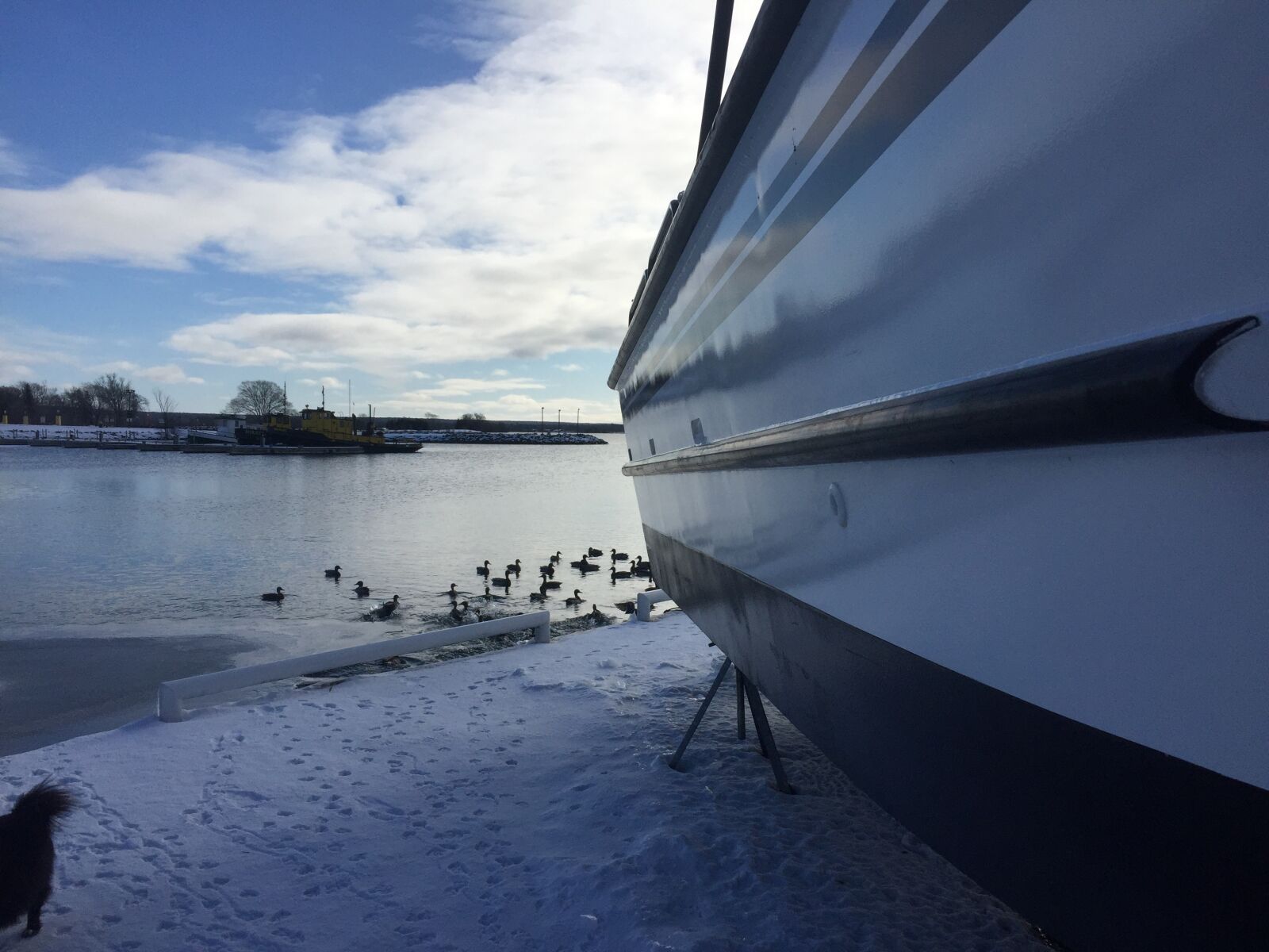 iPhone 6 back camera 4.15mm f/2.2 sample photo. Boat, water, lake photography