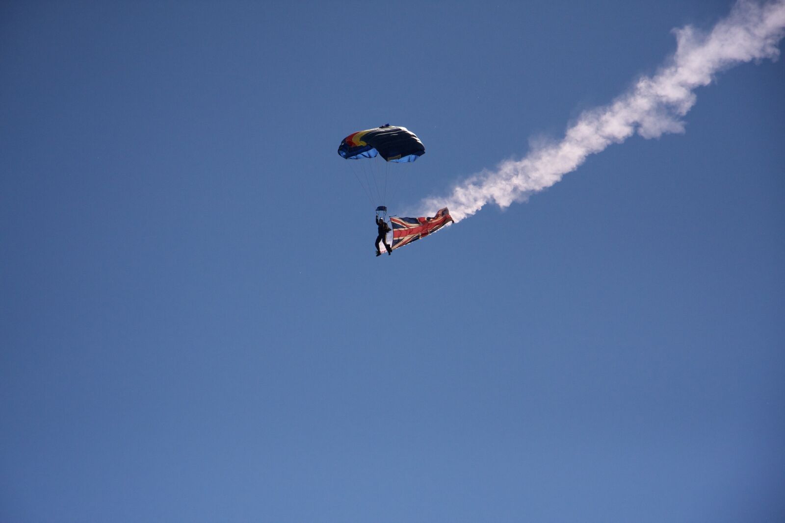 Canon EOS 40D sample photo. Parachute, skydiving, blue sky photography