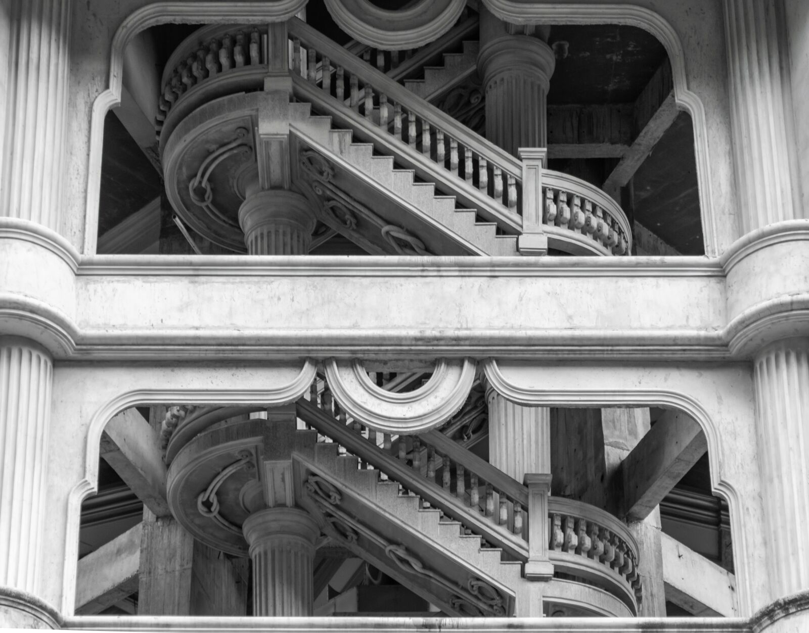 Nikon D5600 sample photo. Stairs, grey, staircase photography