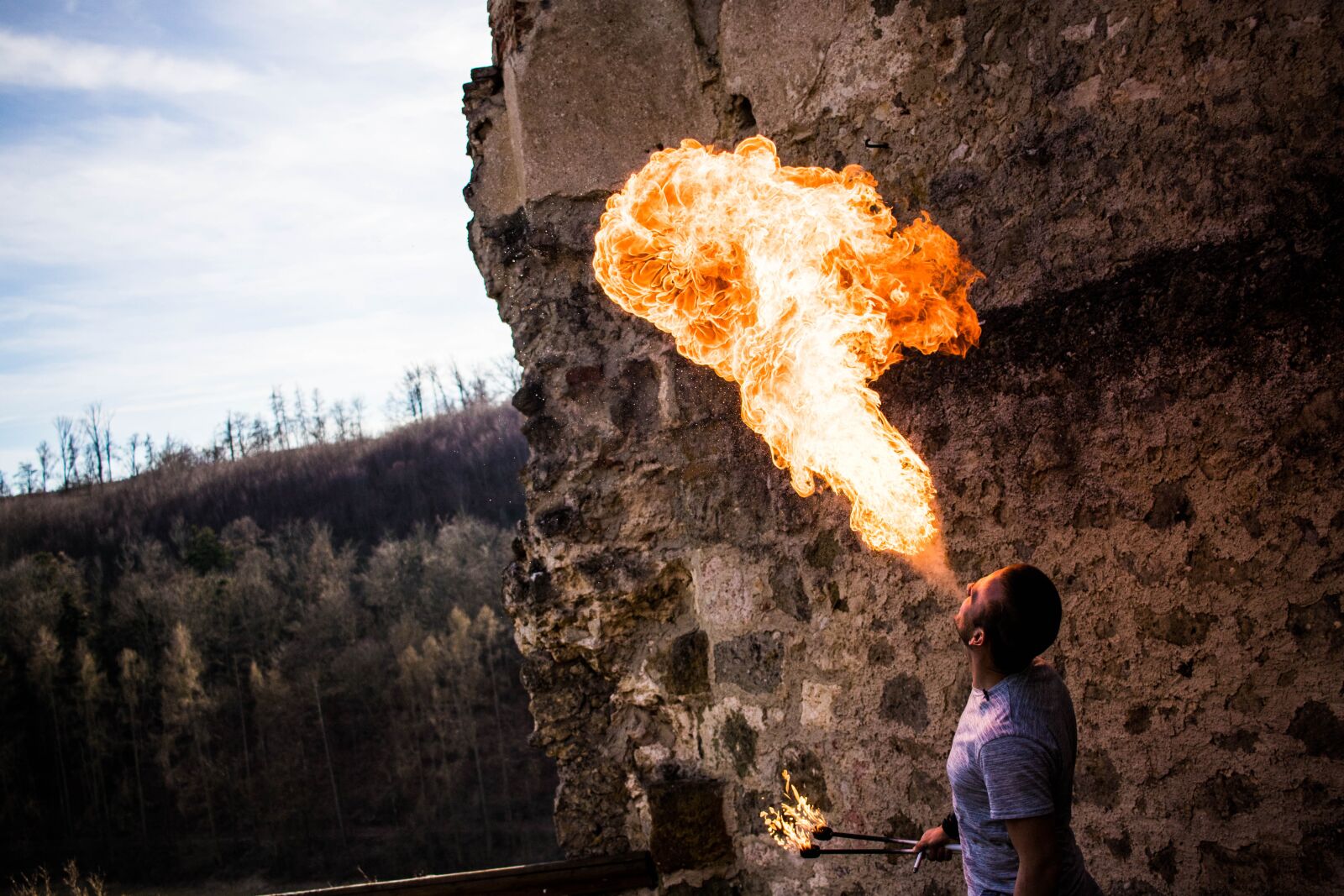 Canon EF-S 24mm F2.8 STM sample photo. Fire haunt, fire, flamen photography