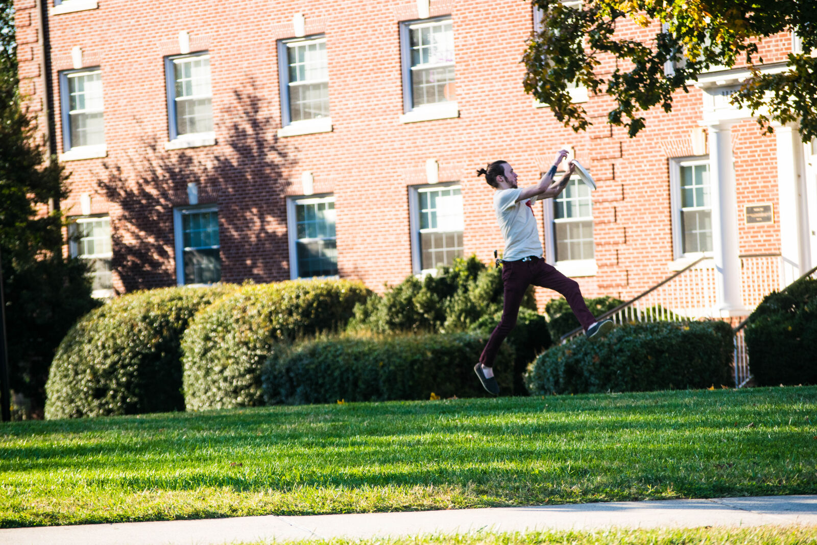 Nikon D3300 sample photo. Man, jumping, on, green photography