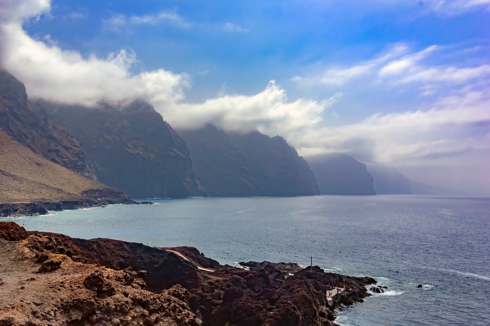 Nikon D3200 sample photo. Mountains, clouds, sea photography