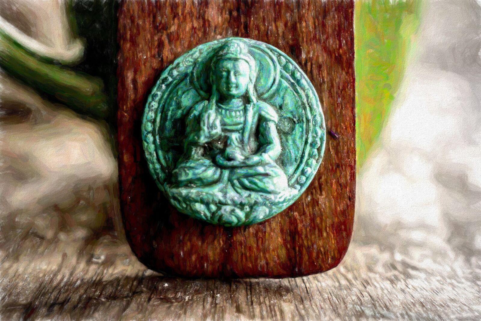 Nikon D5600 sample photo. Buddha, green, wood photography