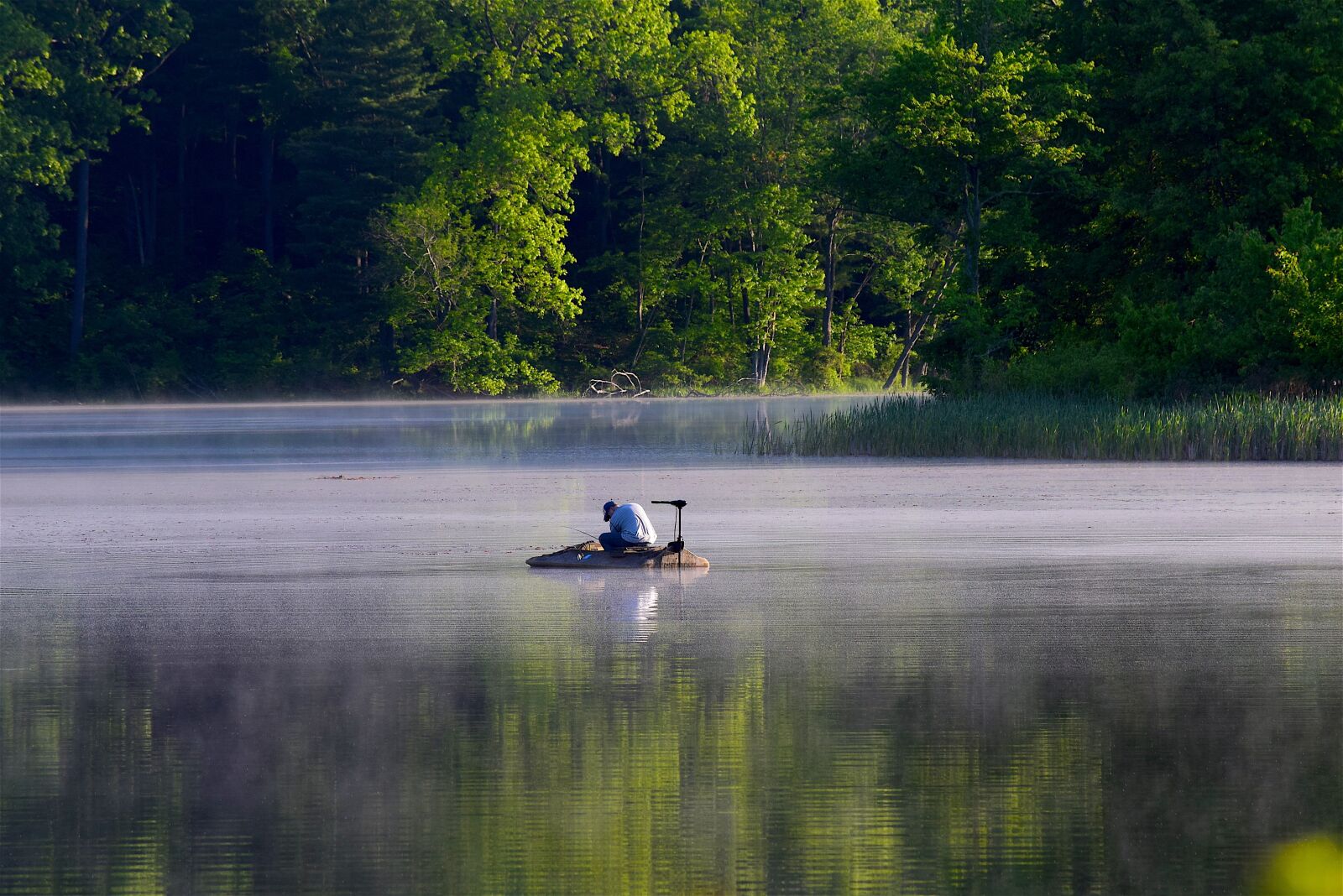 Nikon D3300 sample photo. Lake, fisherman, water photography