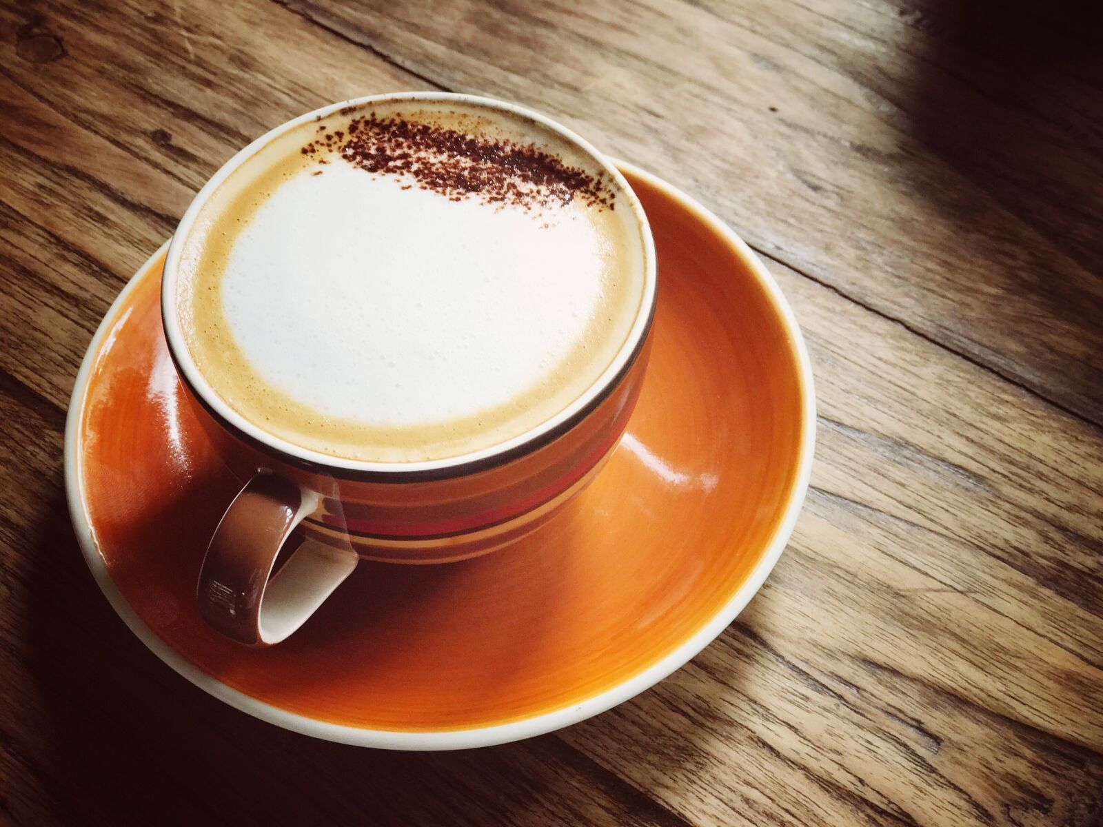 iPhone 7 Plus back dual camera 6.6mm f/2.8 sample photo. Cappuccino, froth, coffee photography
