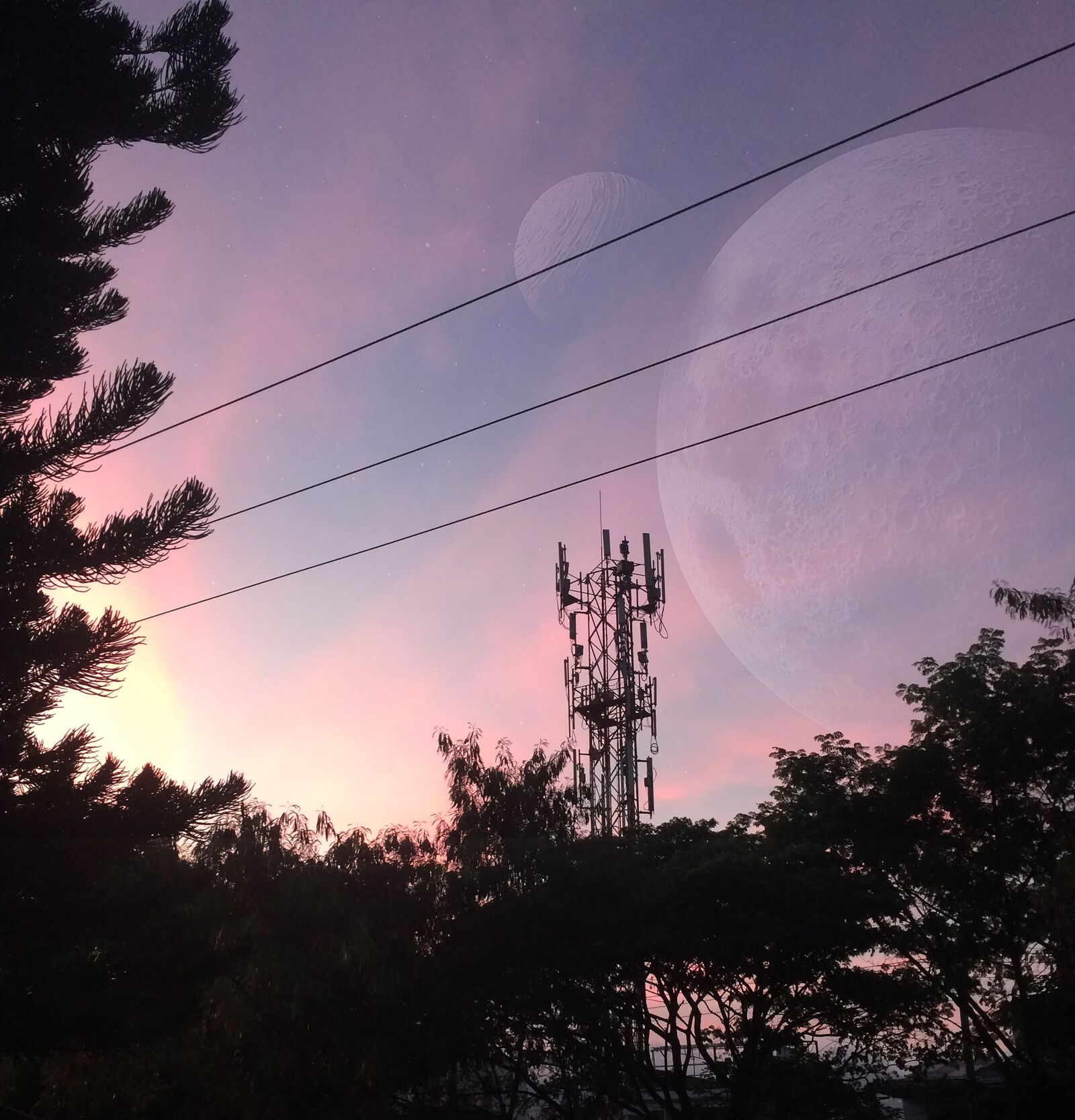 Apple iPhone 5s sample photo. Sunset, moon, sky photography