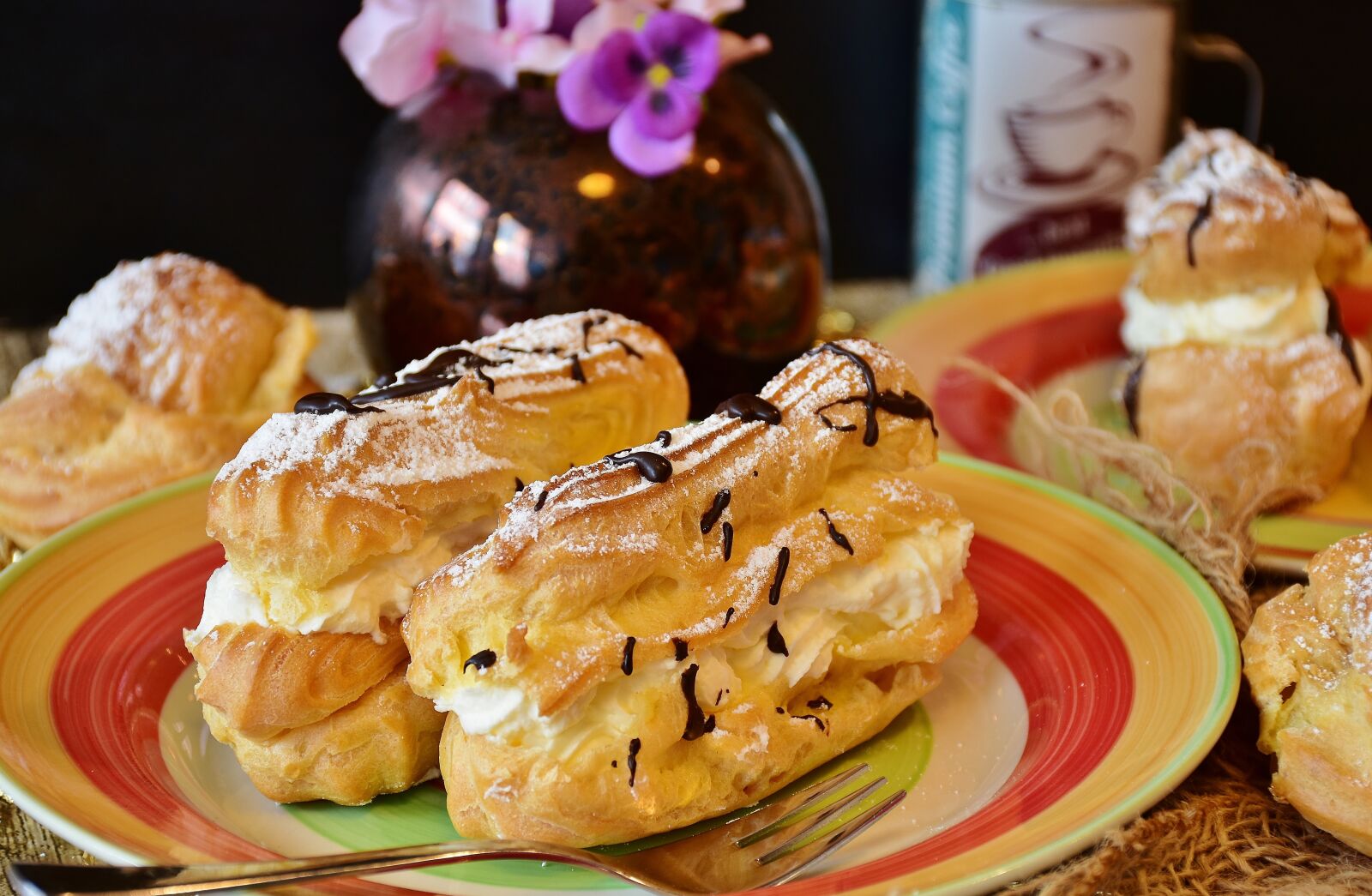 Nikon D7200 sample photo. Eclairs, pastries, choux pastry photography