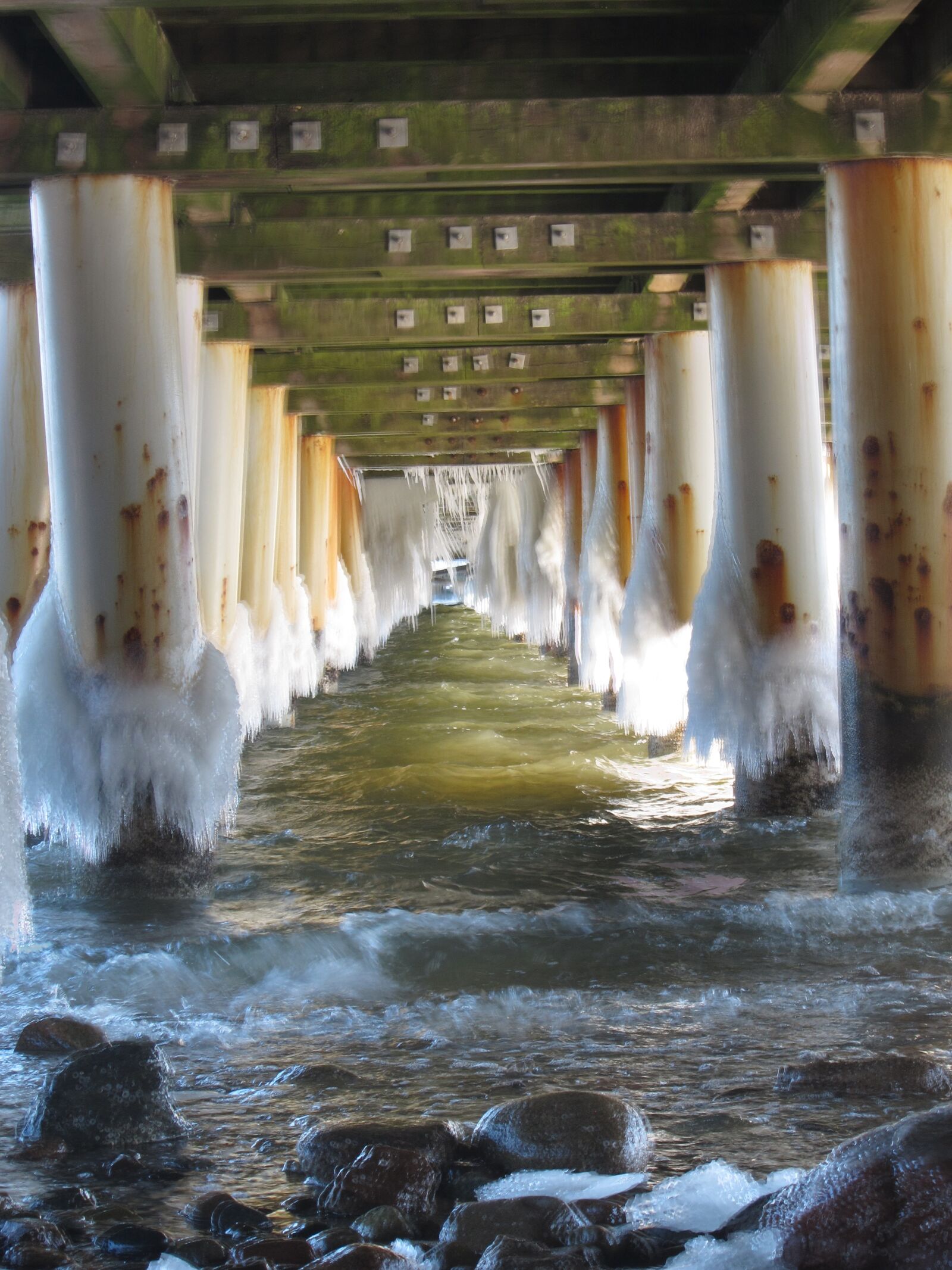 Canon PowerShot S95 sample photo. Sea, ice, winter photography