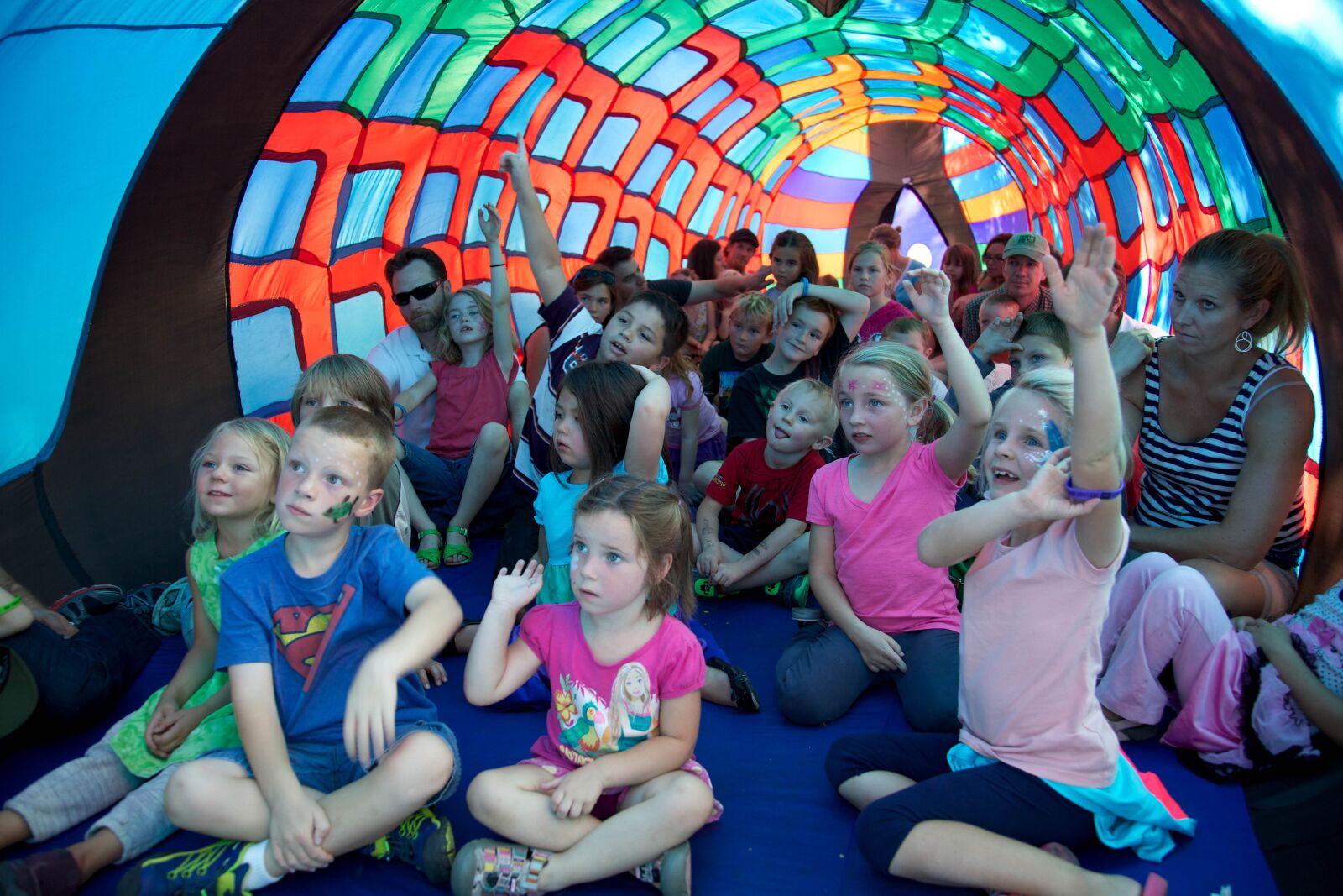 Canon EOS 5D Mark II sample photo. Children, young, storytelling, tent photography