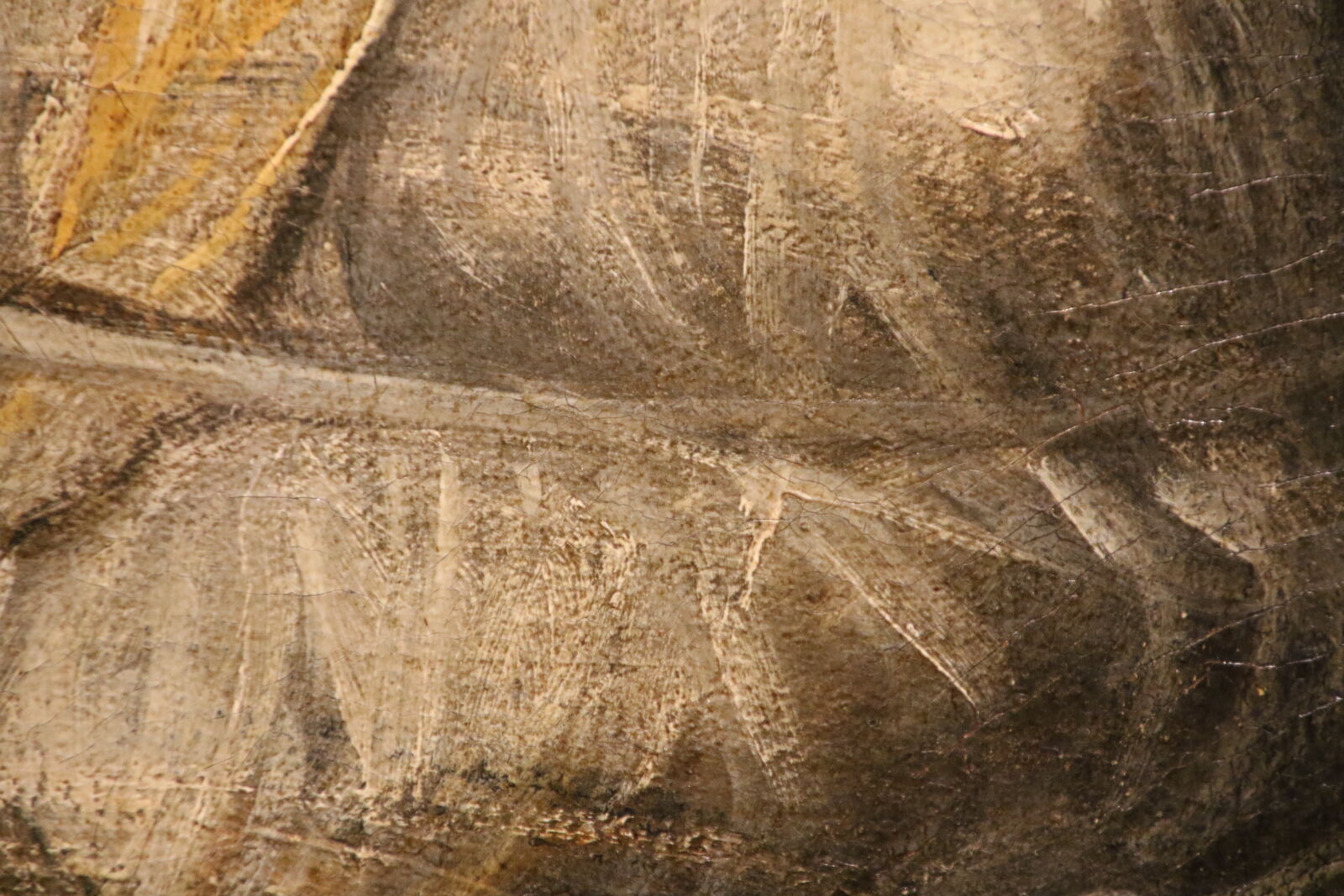 Canon EOS 7D Mark II sample photo. Detail, gold, paint, painting photography
