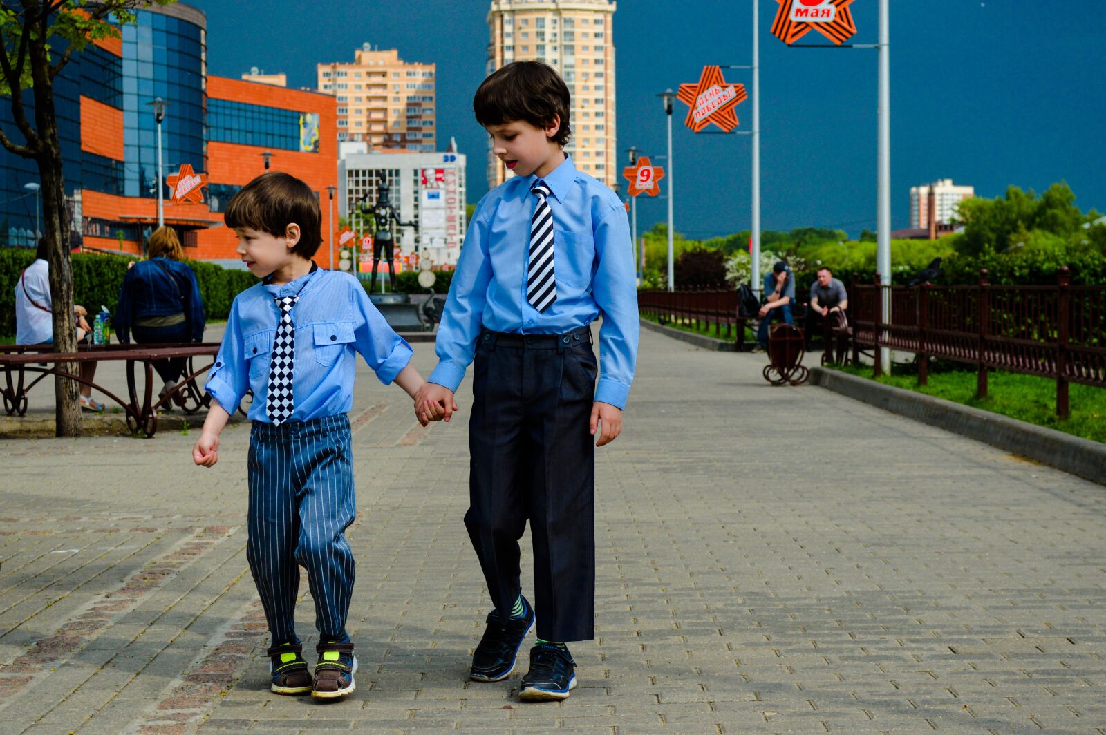 Nikon D3200 sample photo. Victory day, may 9, kids photography