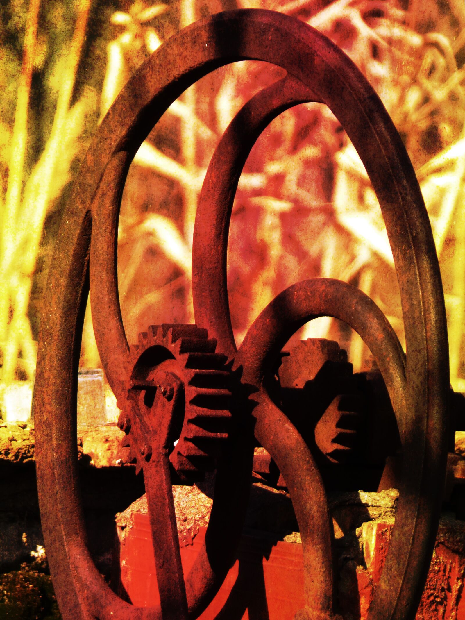 Panasonic Lumix DMC-FZ70 sample photo. Mechanism, crank, gear photography