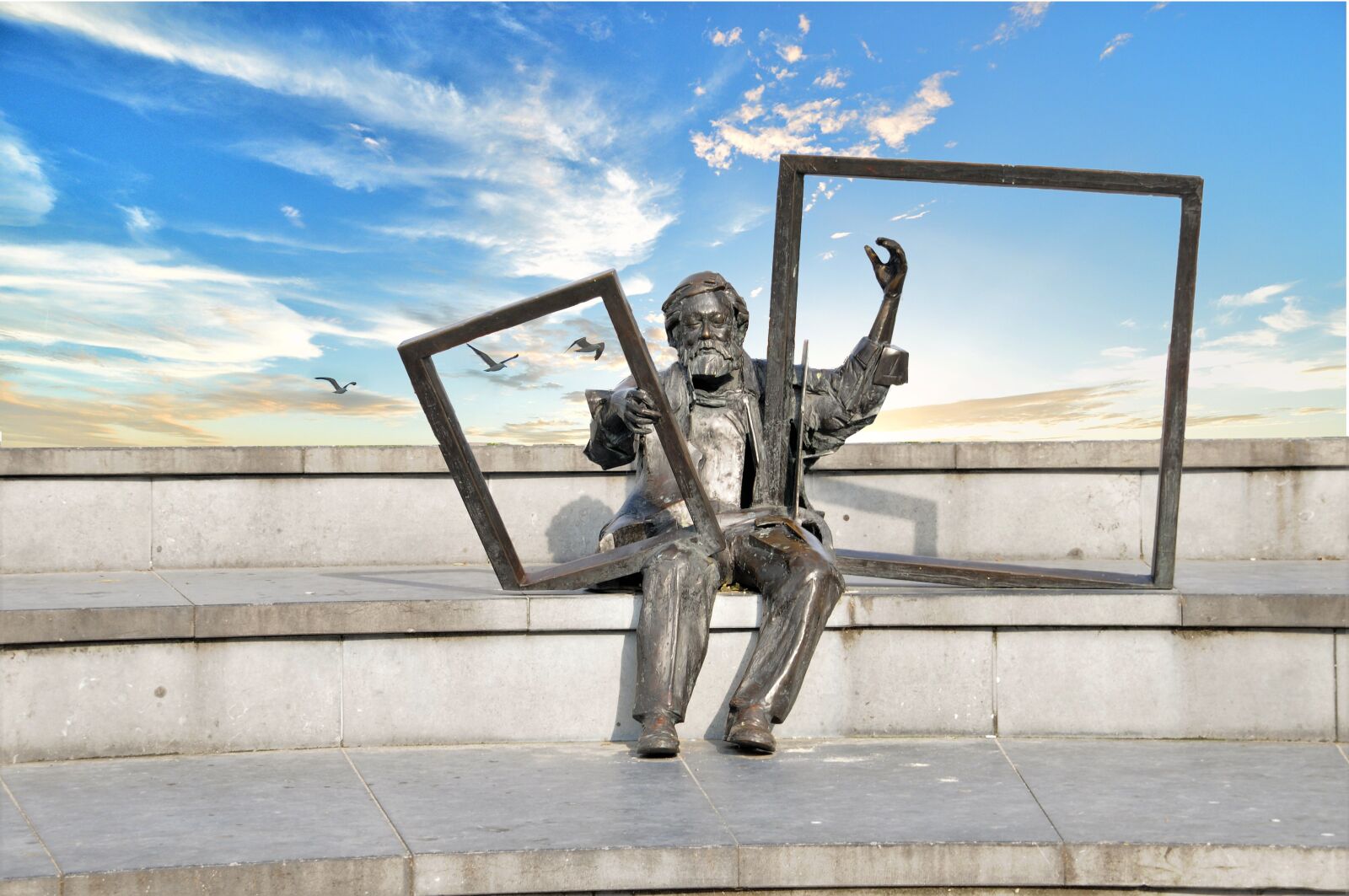 Nikon D300 sample photo. Statue, sculpture, painter photography