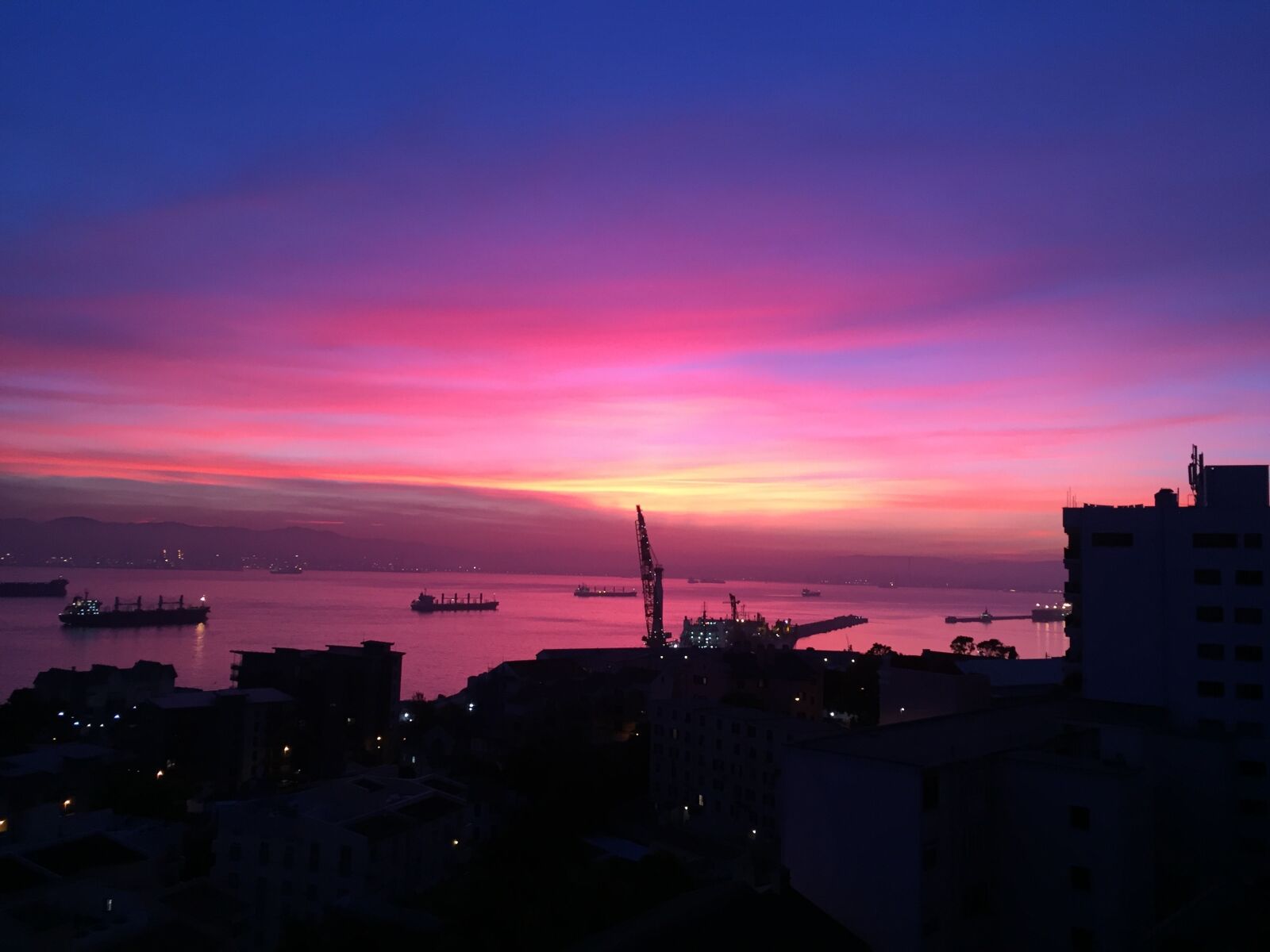 Apple iPhone 6 sample photo. Sunset, gibraltar, sea photography