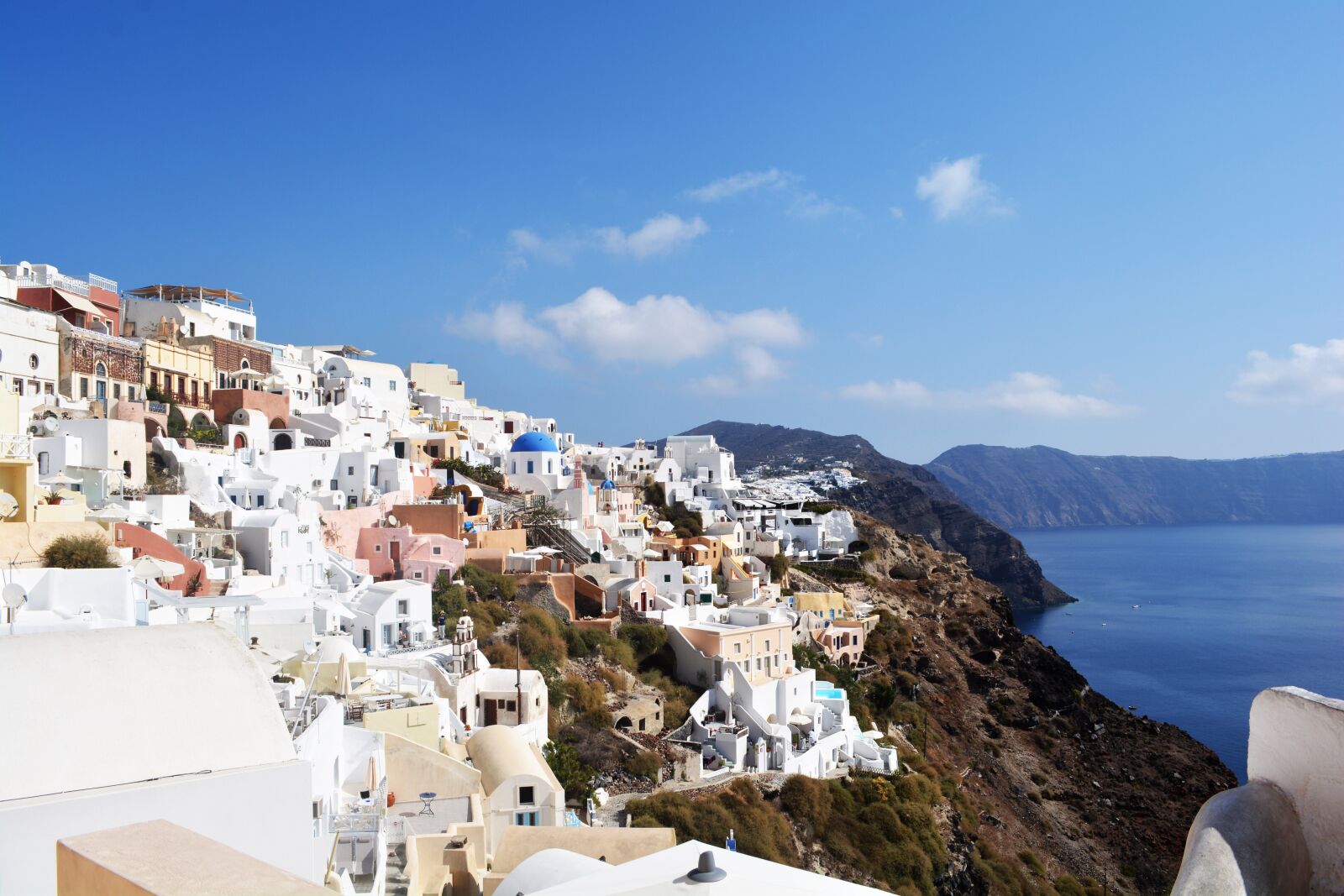 Nikon D5200 sample photo. Santorini, greece, white houses photography