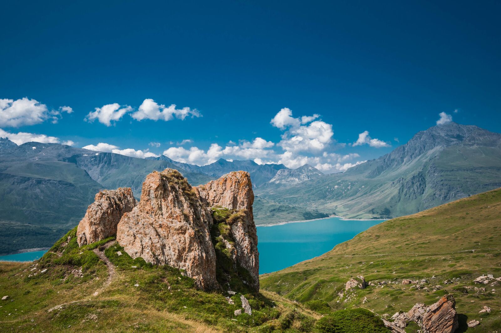 Nikon D90 sample photo. Lake, mont-cenis, alps photography