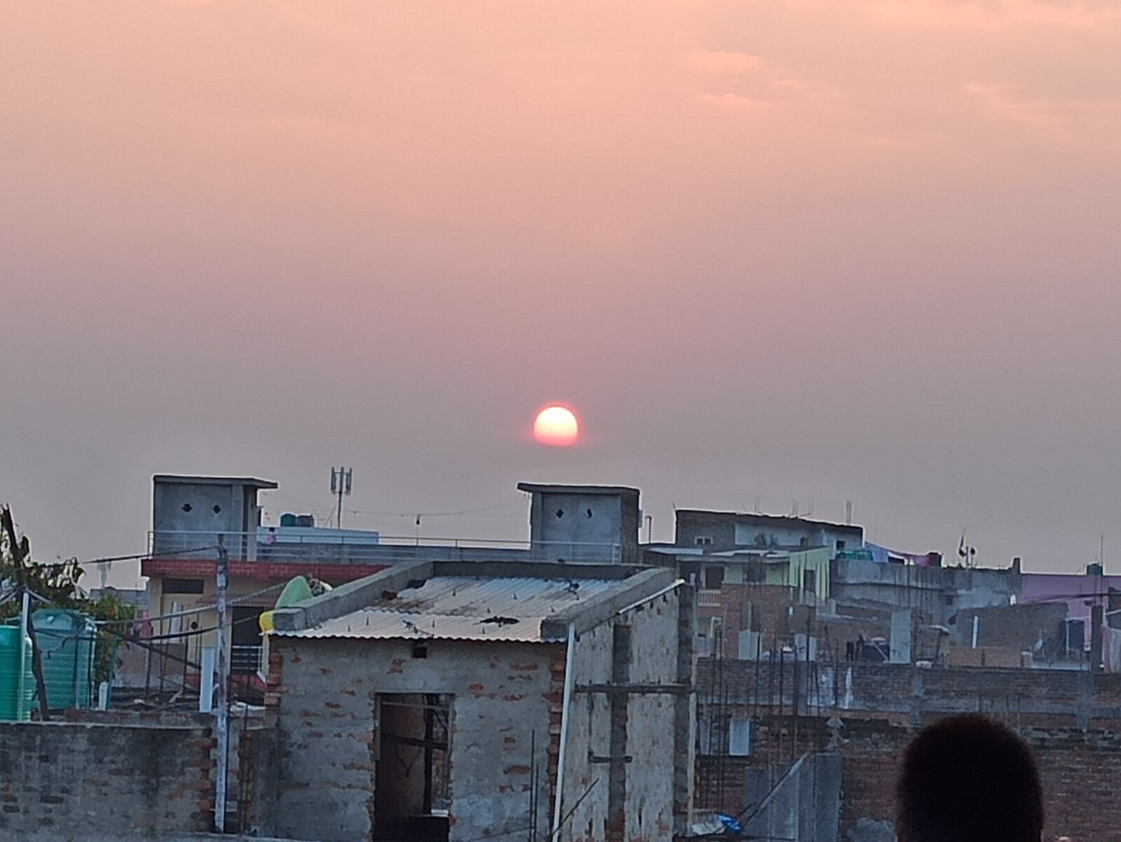 Xiaomi Redmi Note 8 Pro sample photo. Sun setting, birgunj, nepal photography