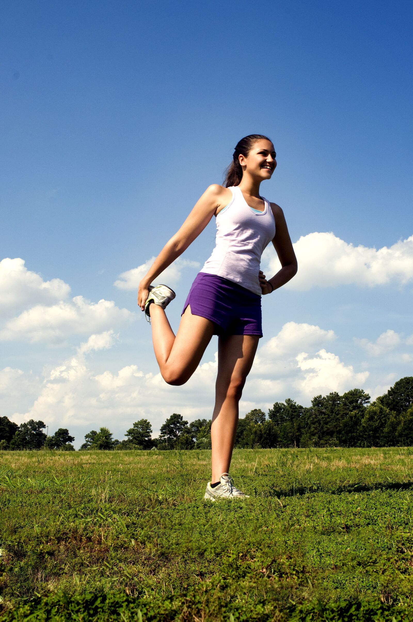Nikon D300 sample photo. Female, quadriceps, stretching, position photography