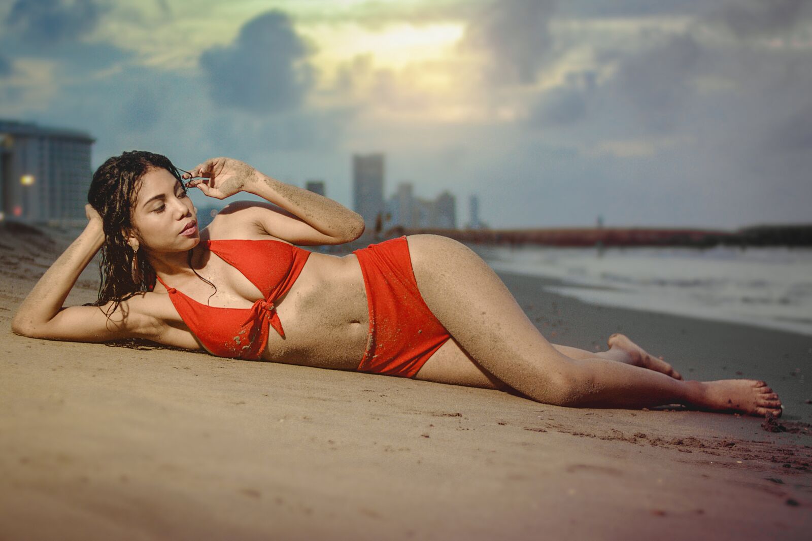 Canon EOS 500D (EOS Rebel T1i / EOS Kiss X3) sample photo. Beach, woman, model photography