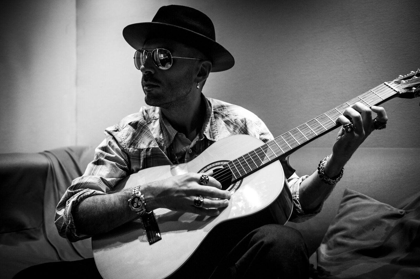 Nikon D3 sample photo. Music, musician, guitar photography