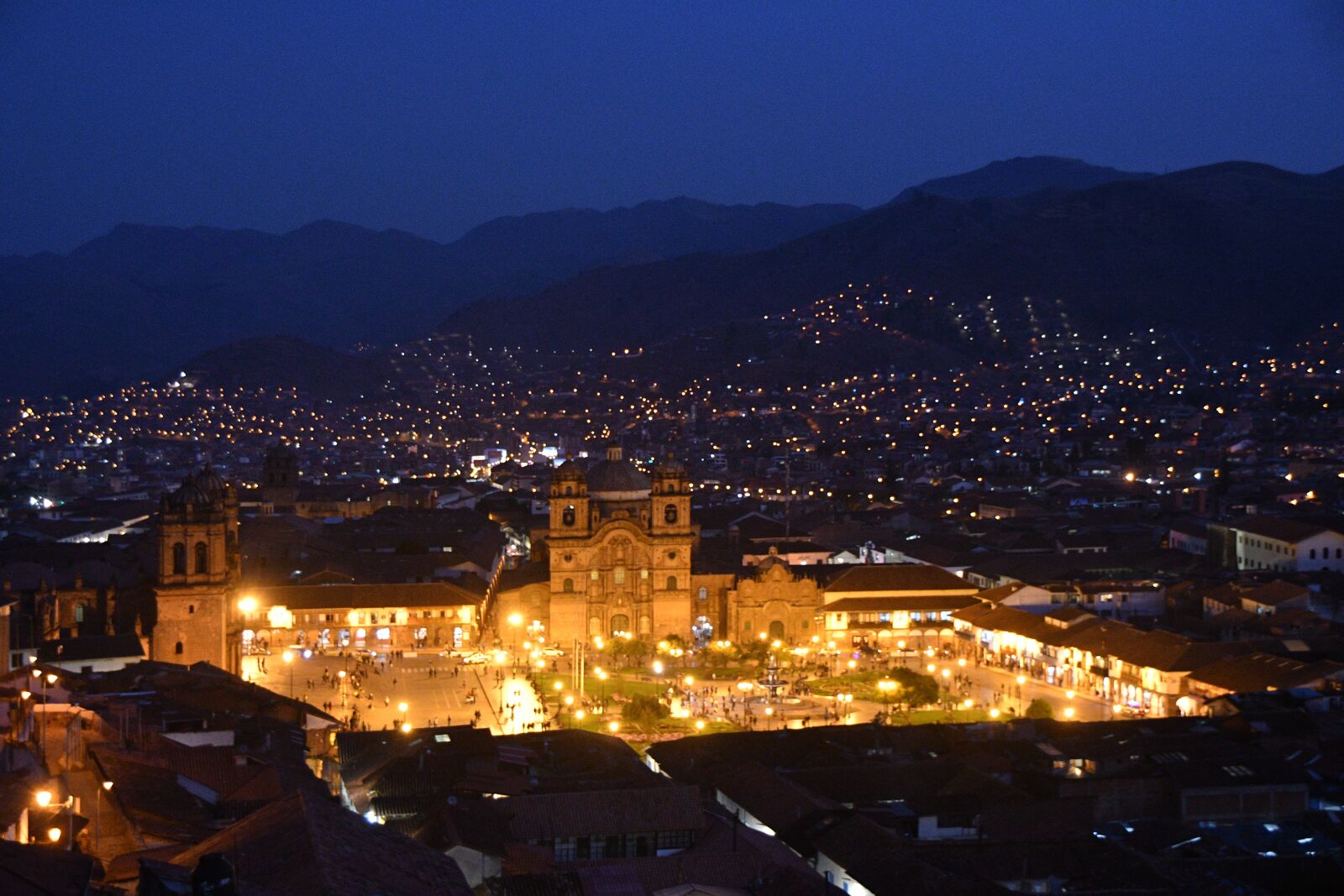 Nikon D500 sample photo. Church, night, cusco photography