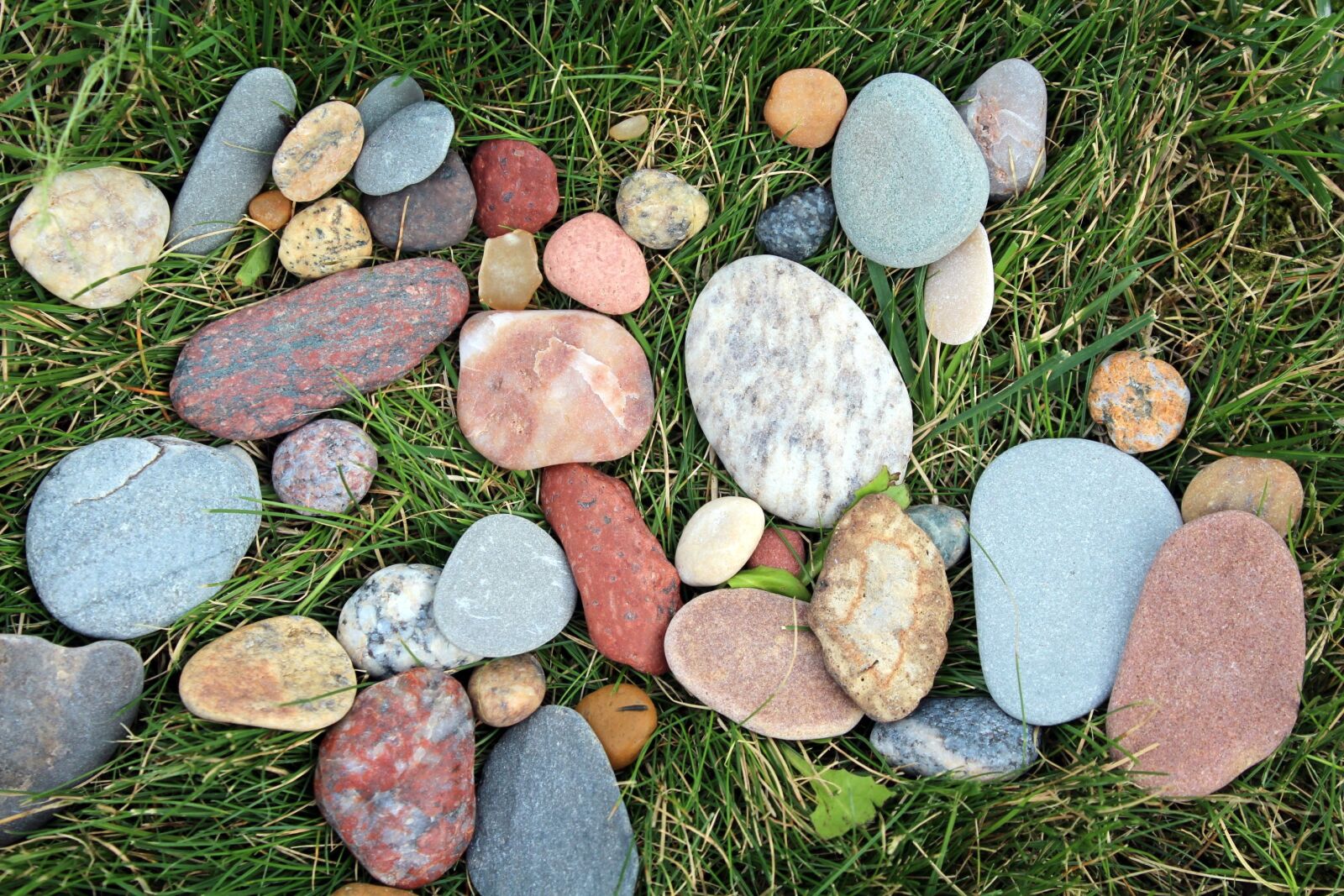 Canon EOS 1200D (EOS Rebel T5 / EOS Kiss X70 / EOS Hi) sample photo. Colored stones, summer, pebbles photography