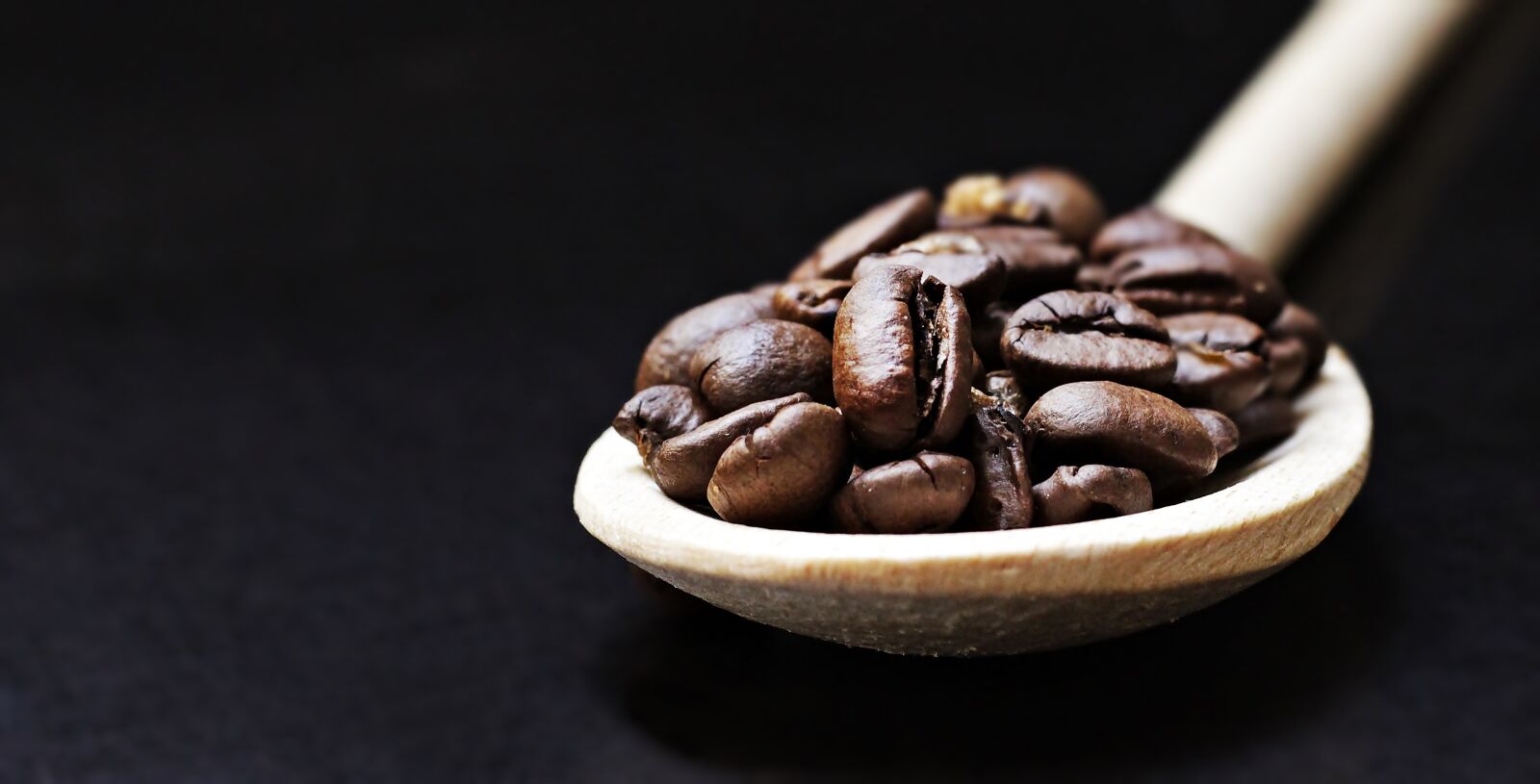 Canon EOS 100D (EOS Rebel SL1 / EOS Kiss X7) + Canon EF 50mm F1.8 STM sample photo. Coffee beans, spoon, wooden photography