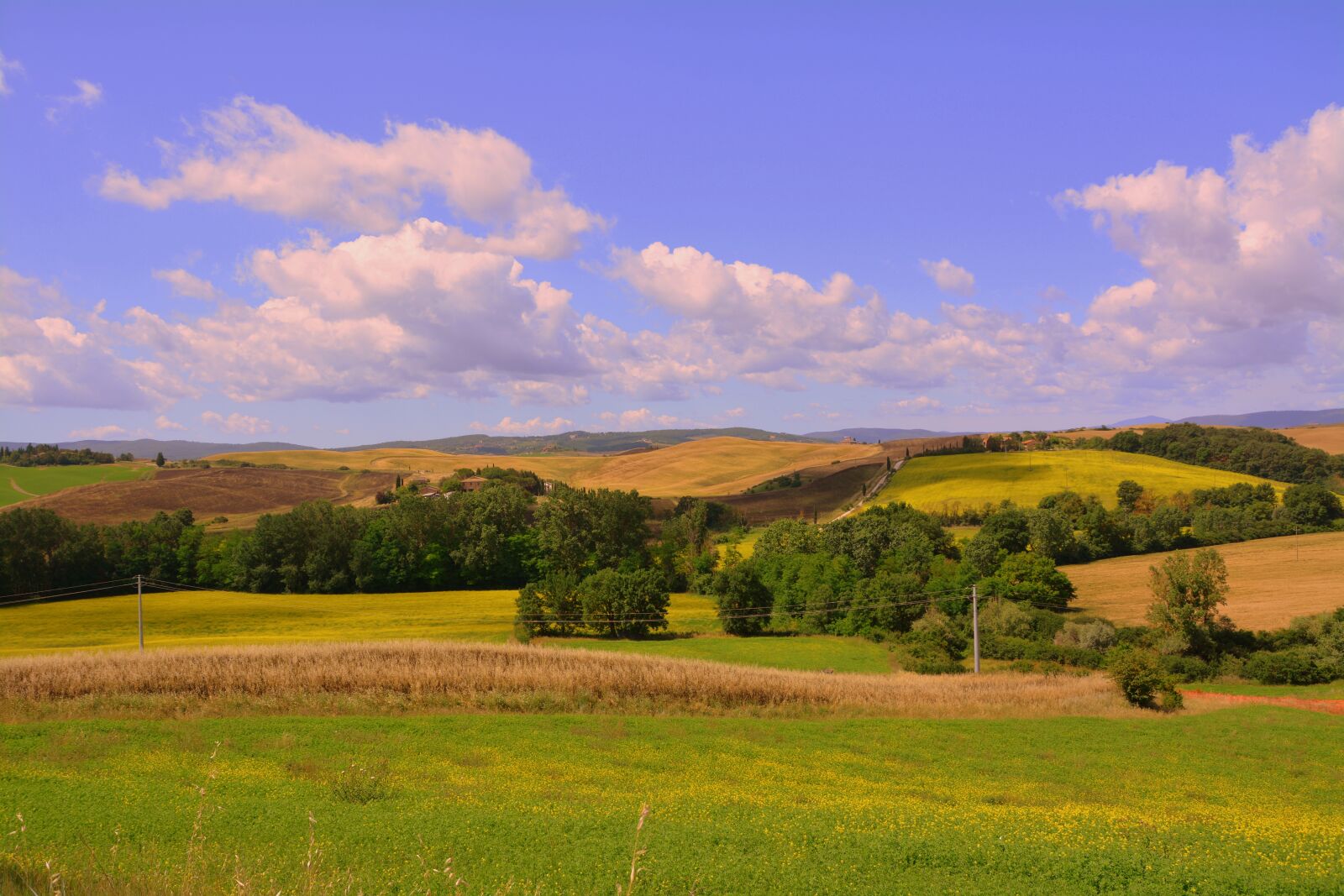 Nikon D7100 sample photo. Hill, field, clouds photography