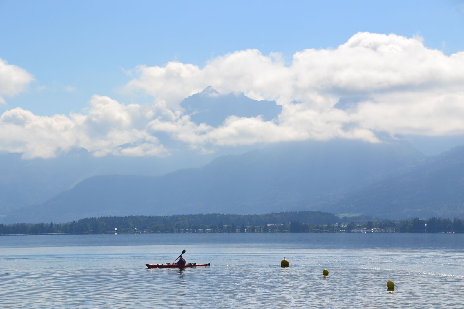 Nikon D3100 sample photo. Lake, mountains, clouds photography