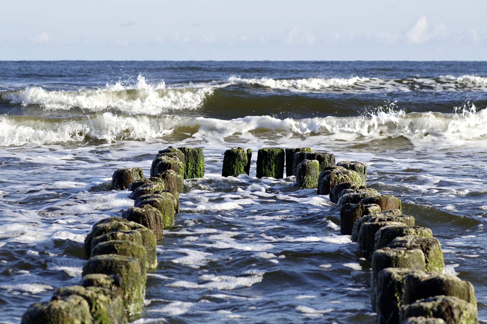 Pentax K-S2 sample photo. Breakwater, sea, the waves photography
