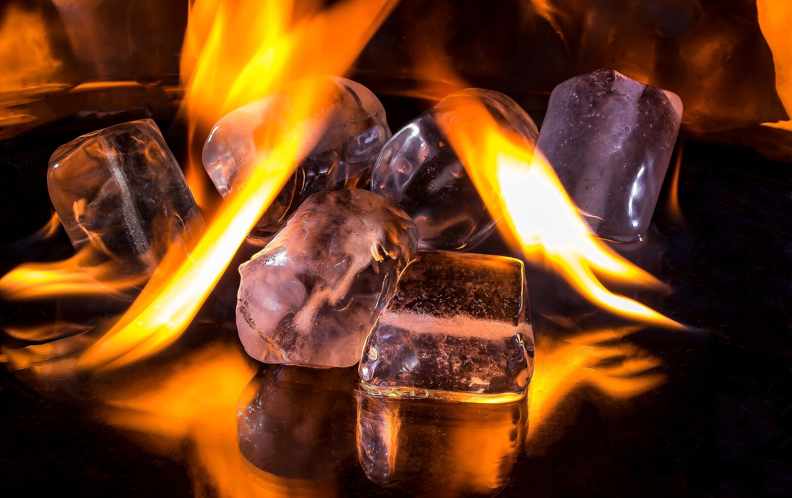 Canon EOS 650D (EOS Rebel T4i / EOS Kiss X6i) sample photo. Ice cubes, fire, flame photography