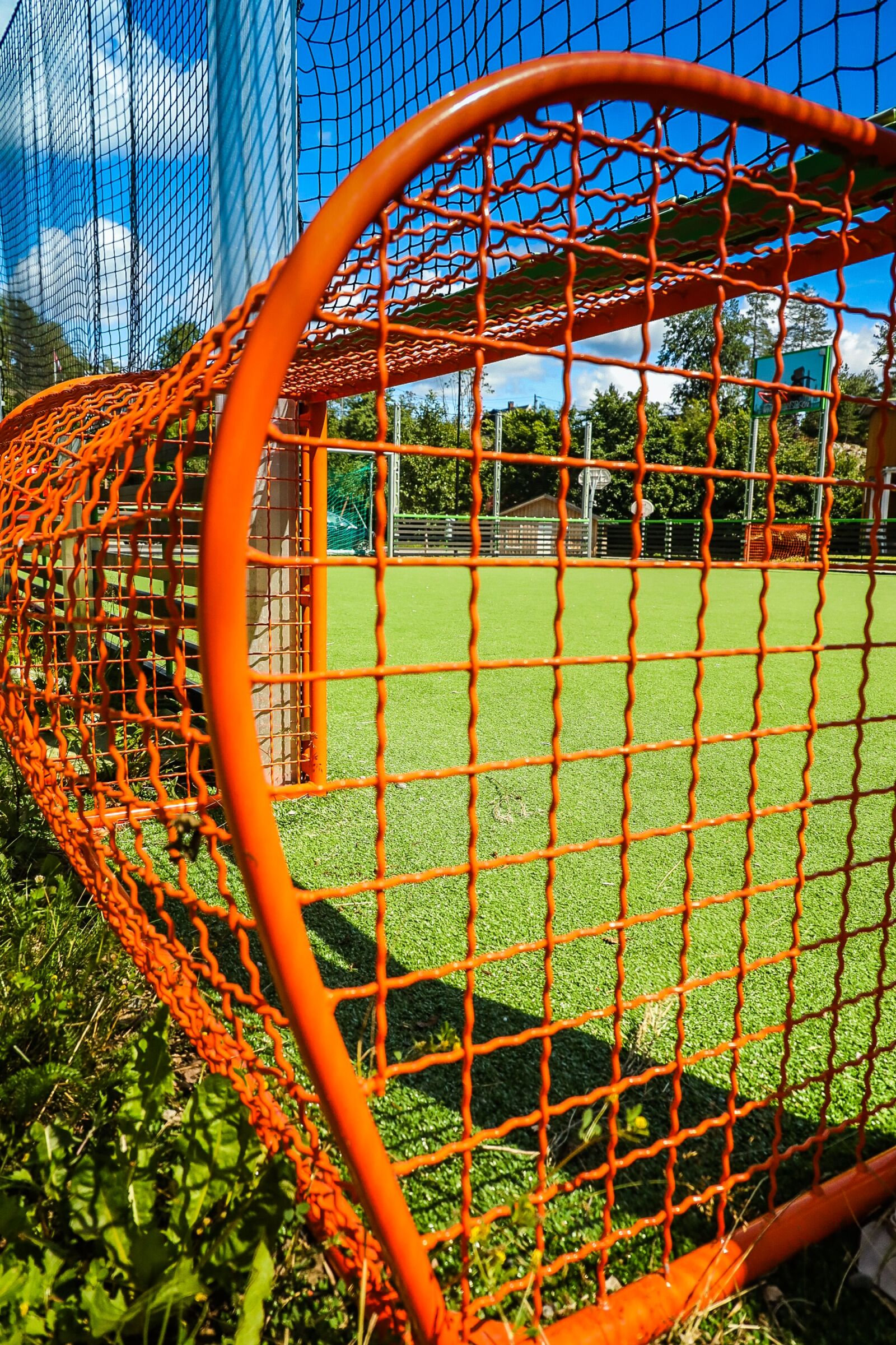 Canon EOS R sample photo. Soccer goal, playground, sport photography