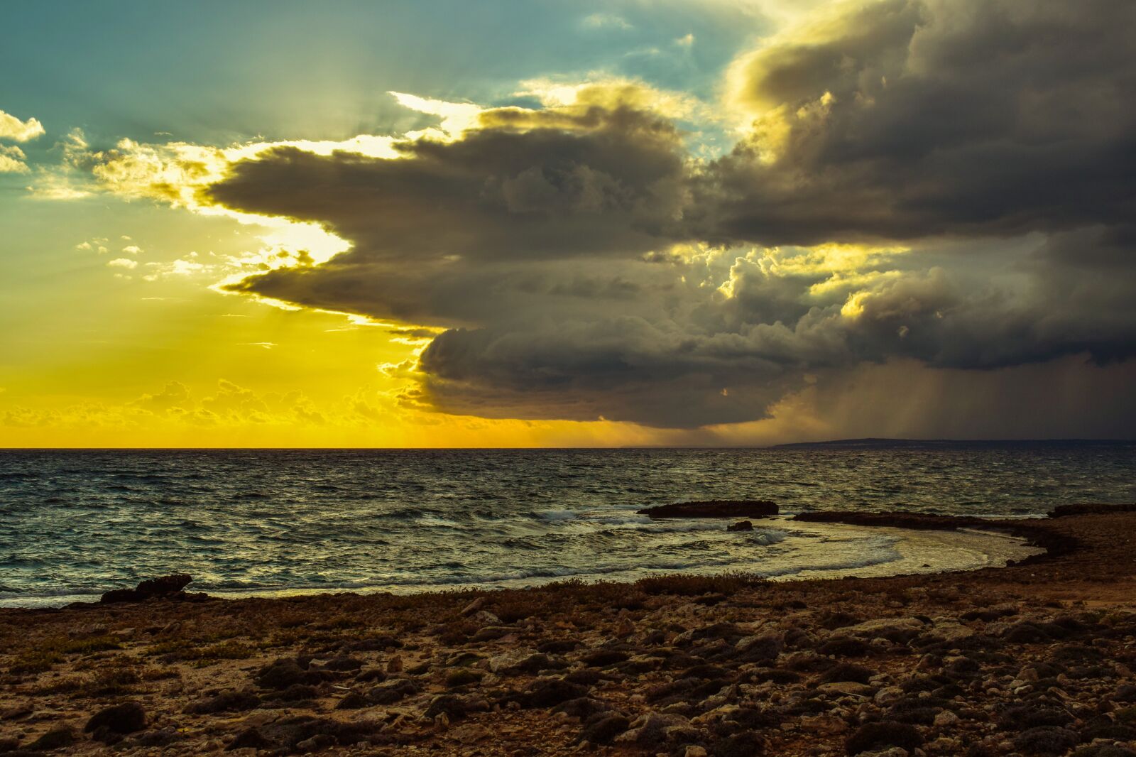 Nikon D3300 sample photo. Rocky coast, sky, clouds photography