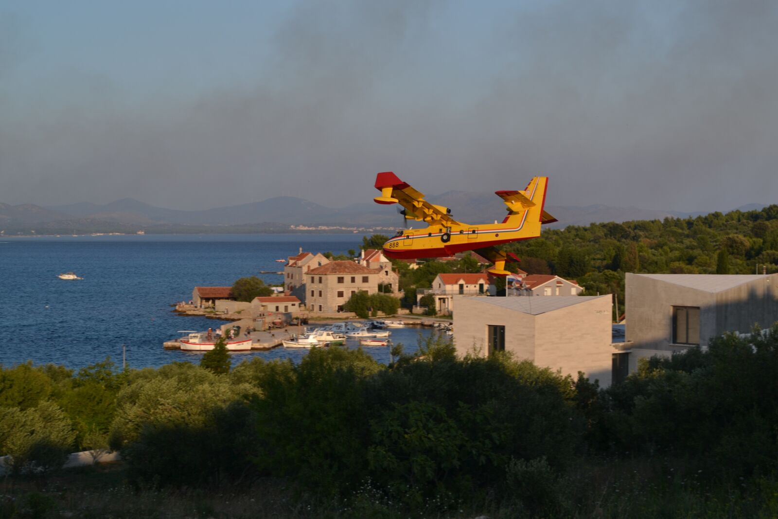 Nikon D3100 sample photo. Canadair firefighting plane, croatia photography