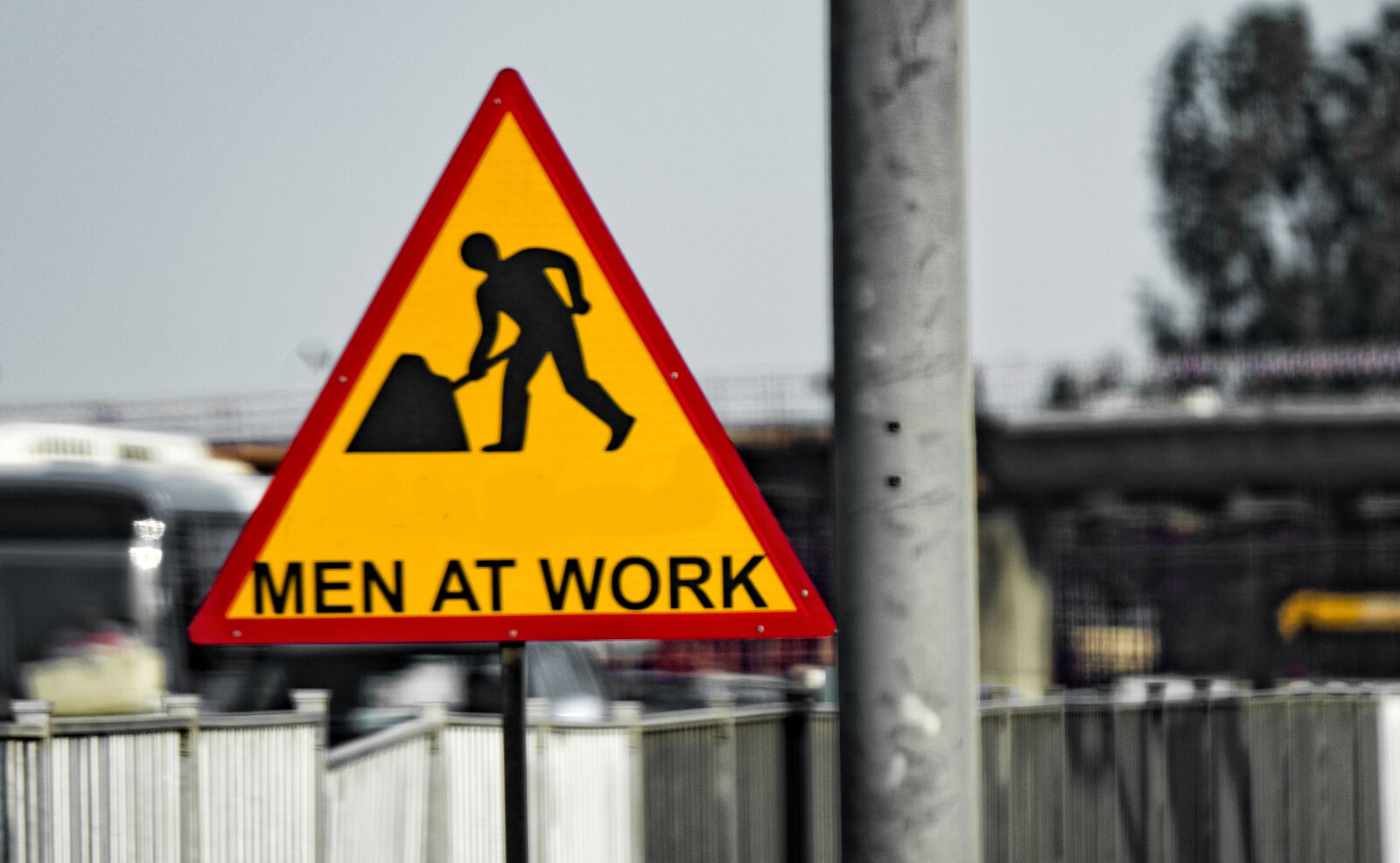 Nikon D750 sample photo. Men, at, work, sign photography