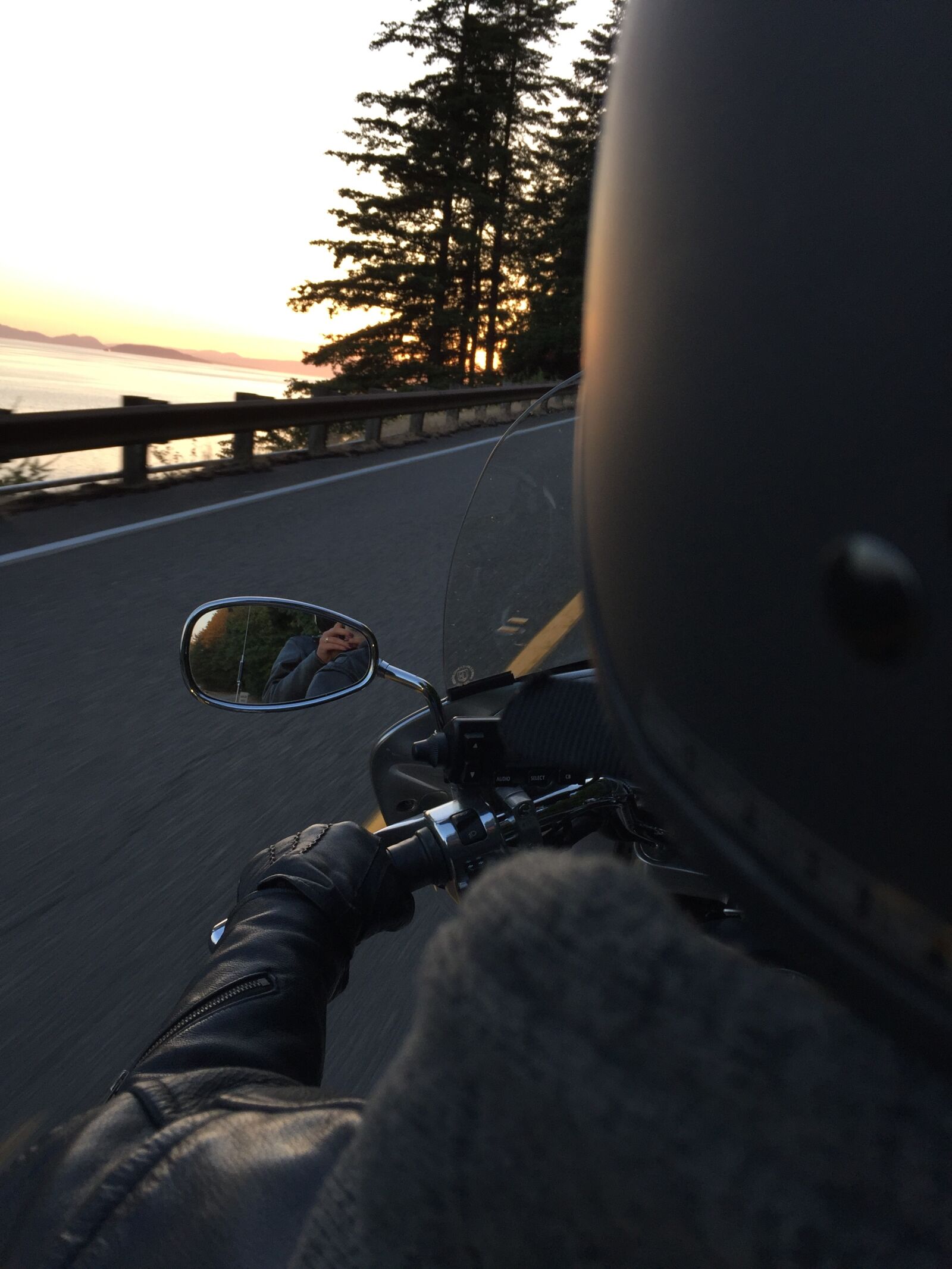 Apple iPhone 6 sample photo. Motorcycle, road trip, sunset photography