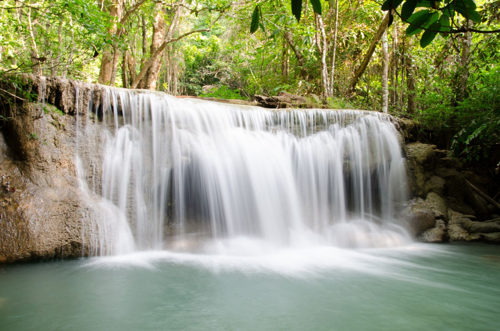 Nikon D5100 sample photo. Waterfall, huai mae khamin photography