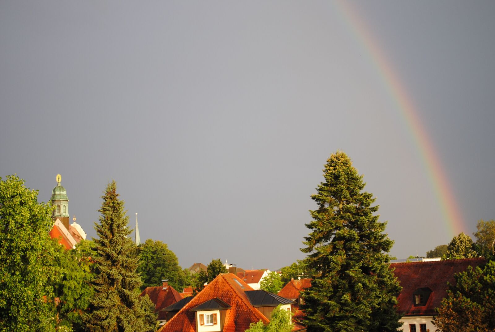 Nikon D3000 sample photo. Altötting, thunderstorm, rainbow photography