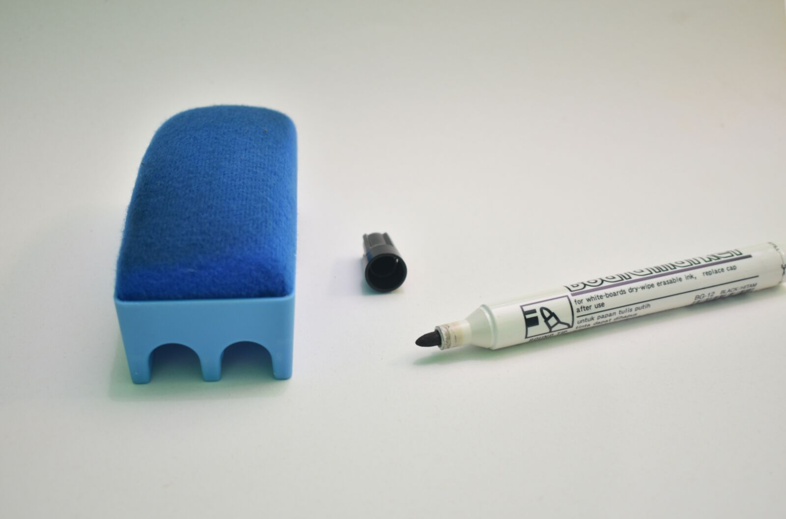 Nikon D3400 sample photo. Eraser, marker, education photography