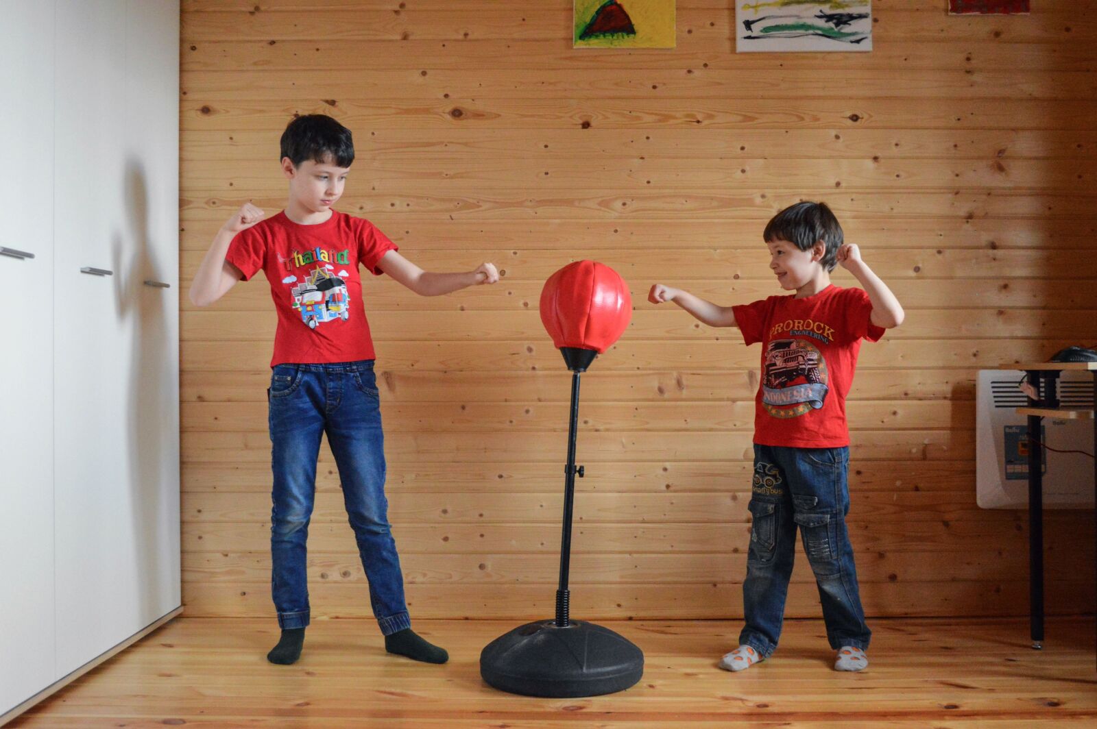 Nikon D3200 sample photo. To box, kids, fight photography