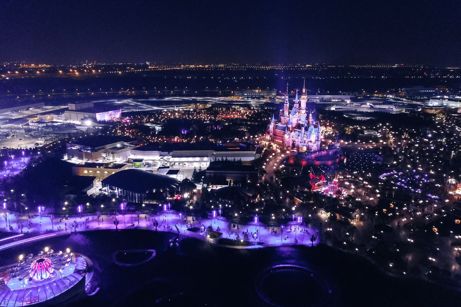 DJI FC220 sample photo. Night, disney, disneyland photography