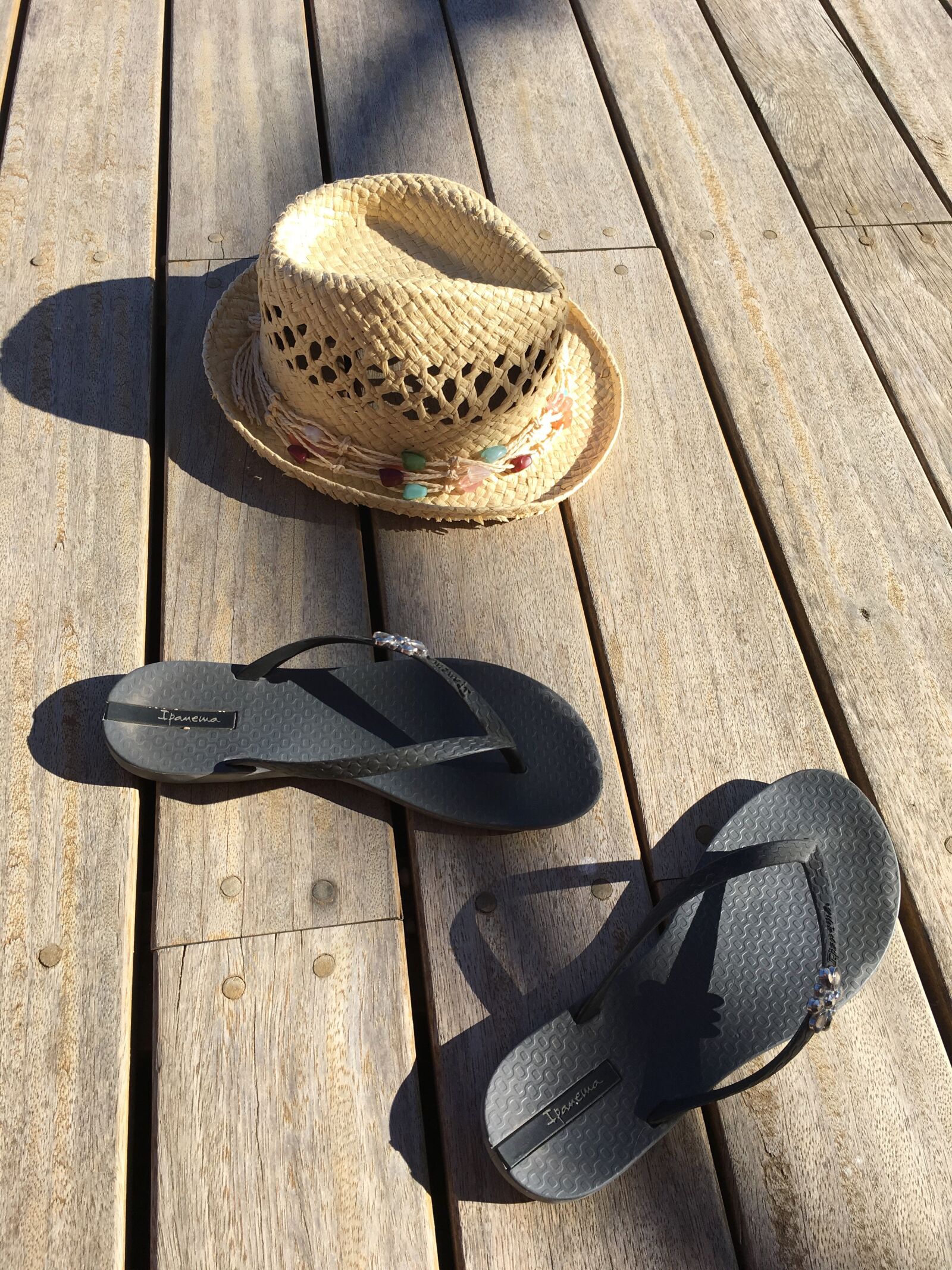Apple iPhone 6s sample photo. Holiday, slippers, hat photography